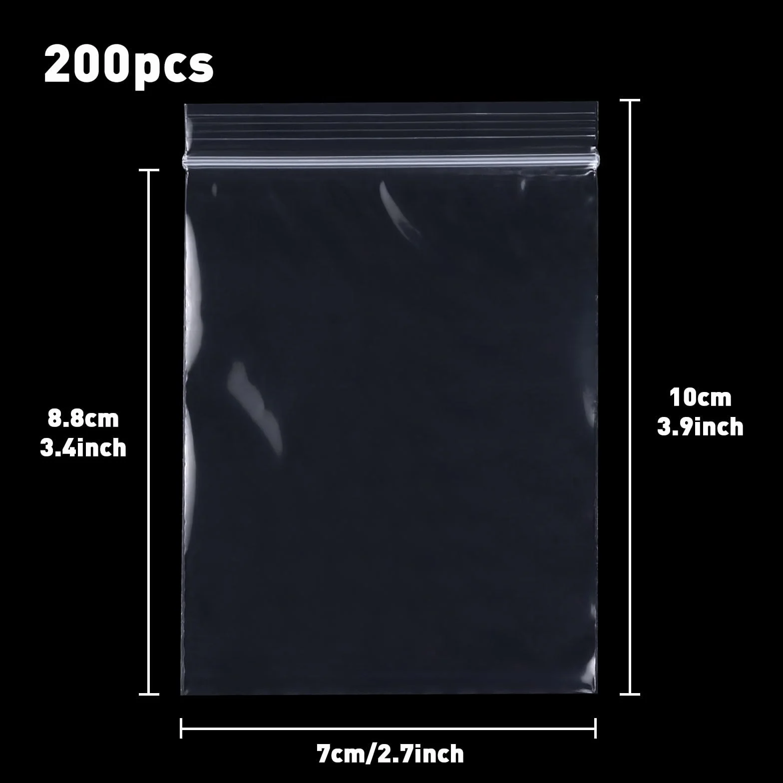 Bäcker & Lecker woreczki strunowe 7x10 cm 200 sztuk przezroczyste polietylenowe