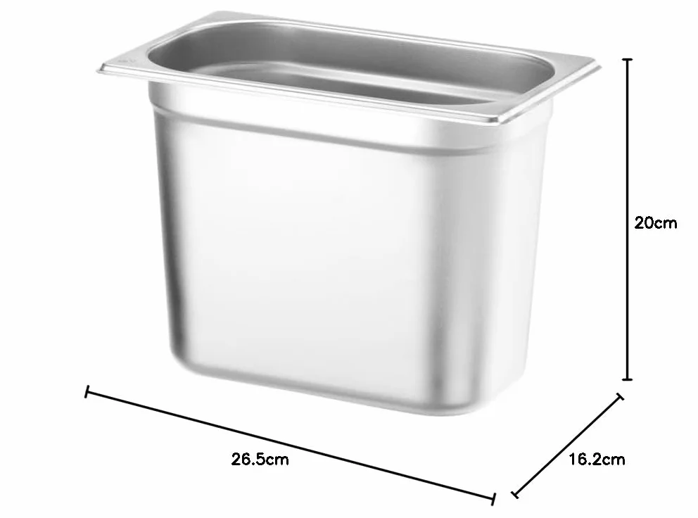 HENDI Pojemnik GN1/4 stal nierdzewna 5,5L 265x162x200mm -40° do 250°C