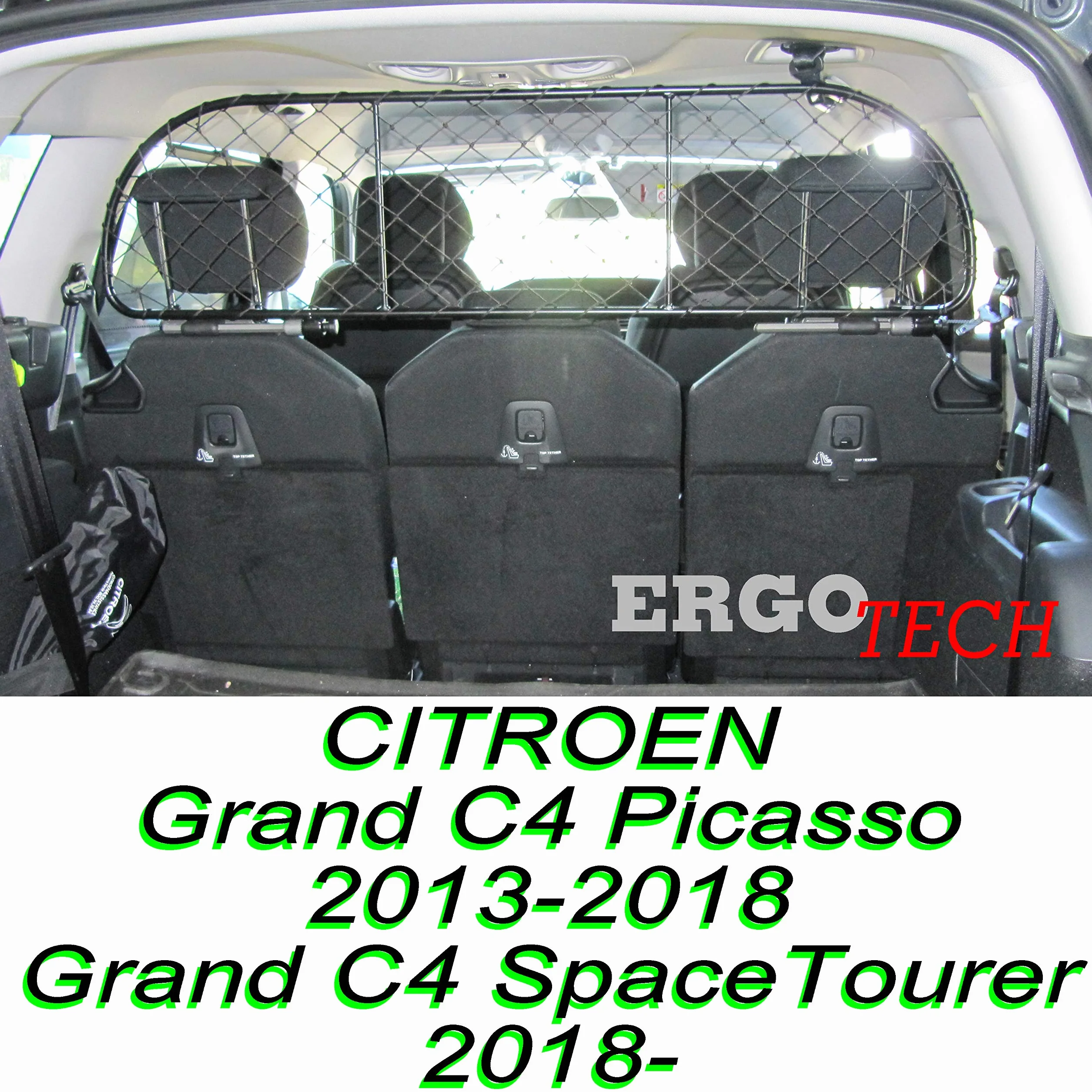 ERGOTECH siatka oddzielająca kratka oddzielająca siatka dla psa kratka dla psa RDA65-M8 do Citroen Grand C4 Picasso od roku produkcji 2013