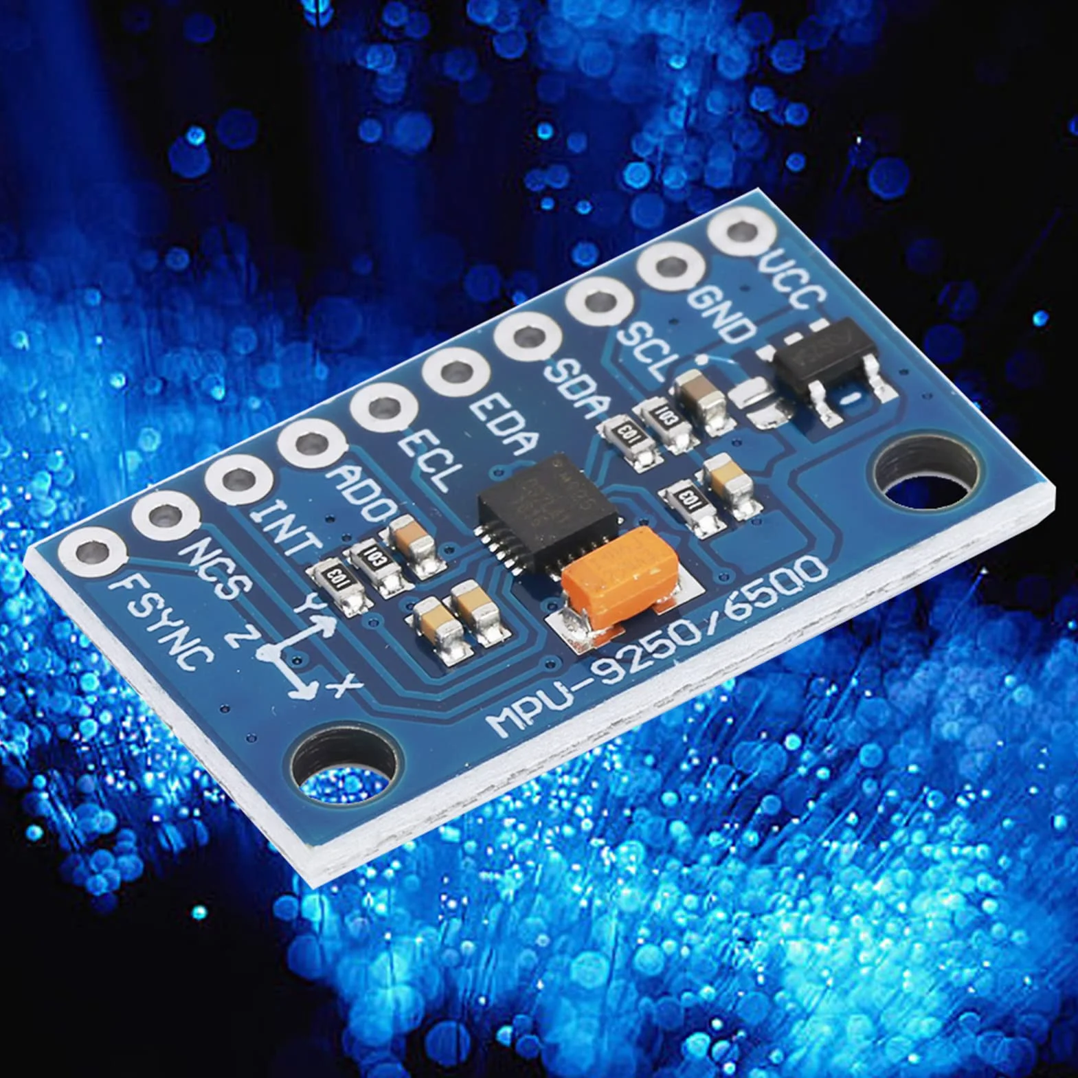 MPU-9250 GY-9250 9-osiowy 16-bitowy czujnik magnetyczny z przyspieszeniem żyroskopu, wbudowany 3-osiowy żyroskop, przyspieszenie i mag, ± 250 500 1000 2000°/s zakres, ± 2±4±8±16 g