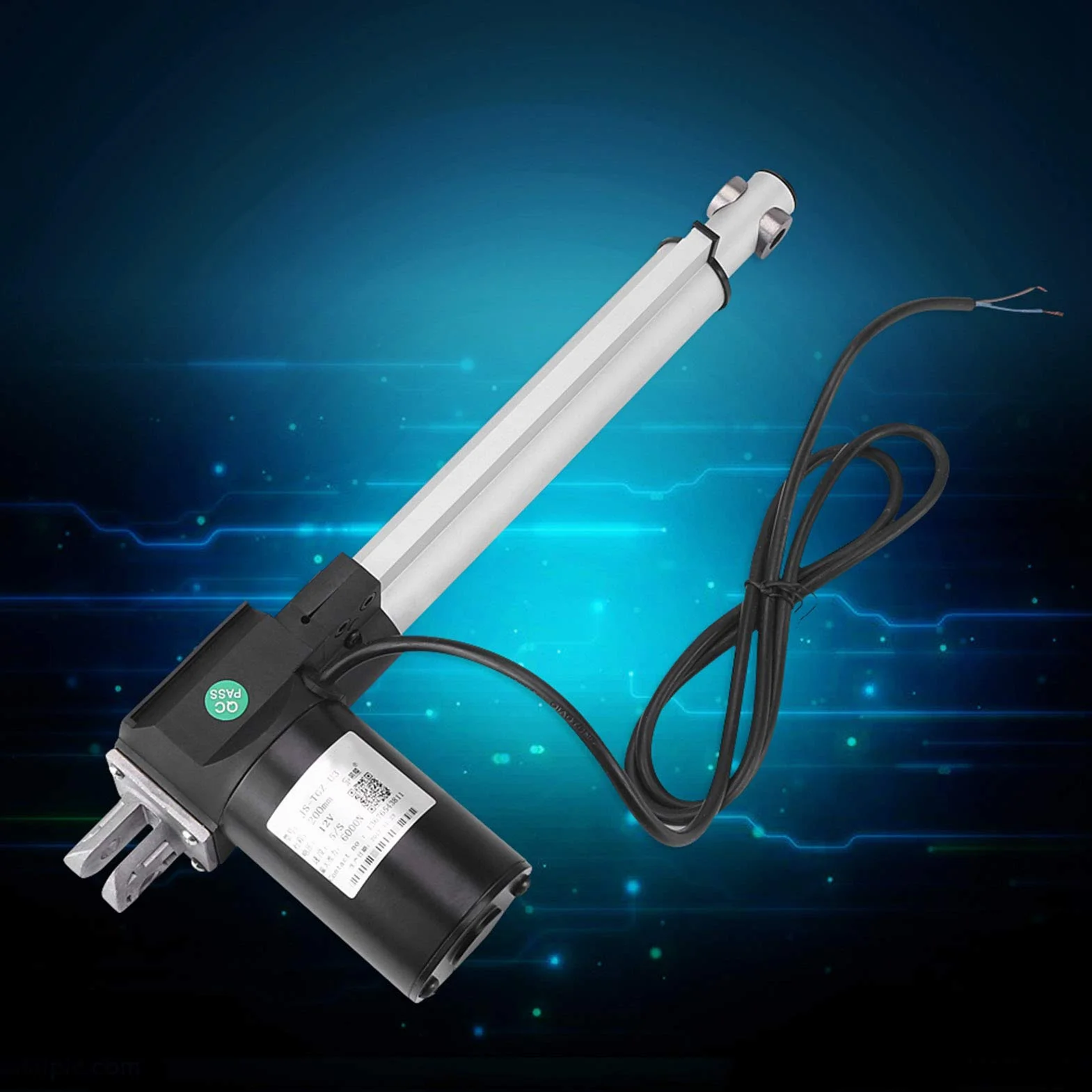 Siłownik Liniowy, Siłownik Liniowy DC 12 V, 6000N IP54 Metal Szybko Wysuwany Czułe Działanie Maksymalny Skok Podnoszenia Silnik Elektryczny, Siłowniki Ruchu Liniowego (200 mm)