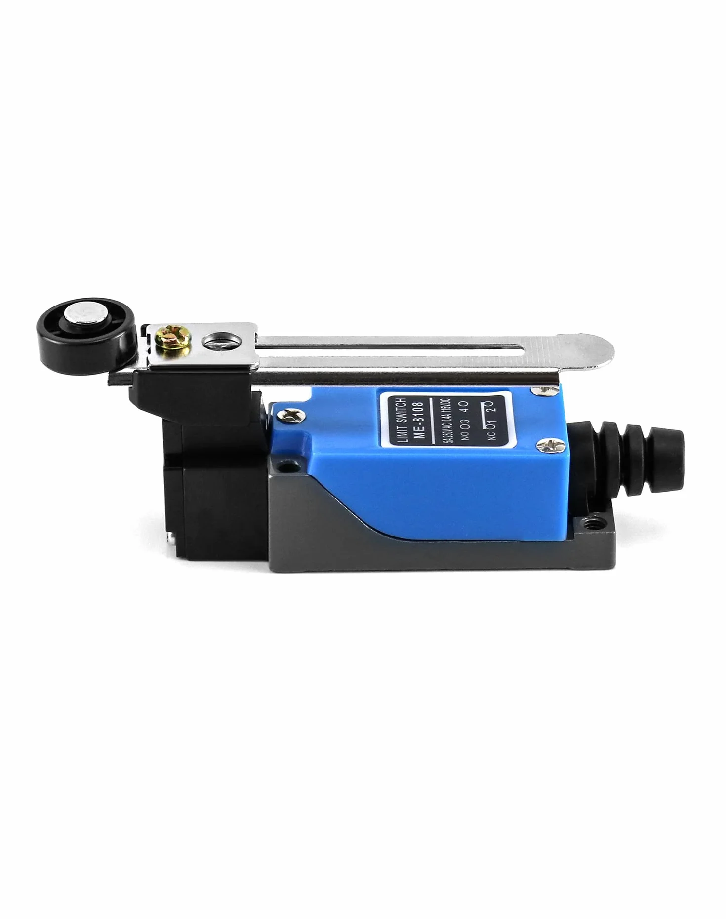 QWORK® 2 szt.Wyłącznik krańcowy, Regulowany wyłącznik krańcowy ramienia dźwigni rolkowej ME-8108, NC + NO (DPDT), router CNC