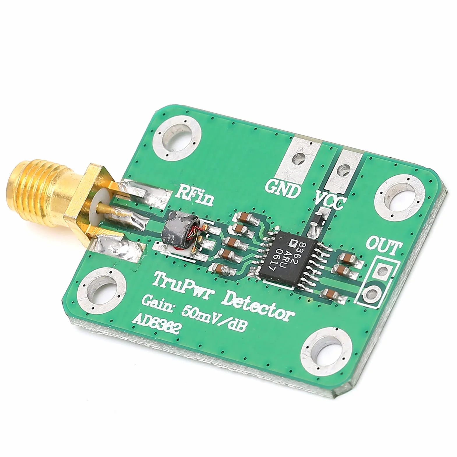 Moduł detektora logarytmicznego RF do mikrofalówki True Power AD8362, moduł wykrywania mocy, moduł miernika siły sygnału 50 Hz-3,8 GHz