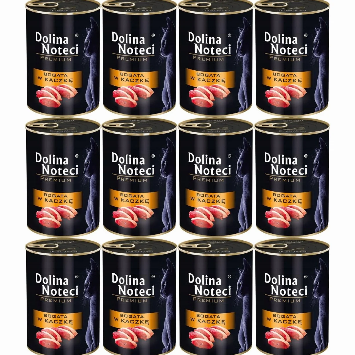 Dolina Noteci Premium mokra karma dla kota bogata w kaczkę puszka 12x 400g