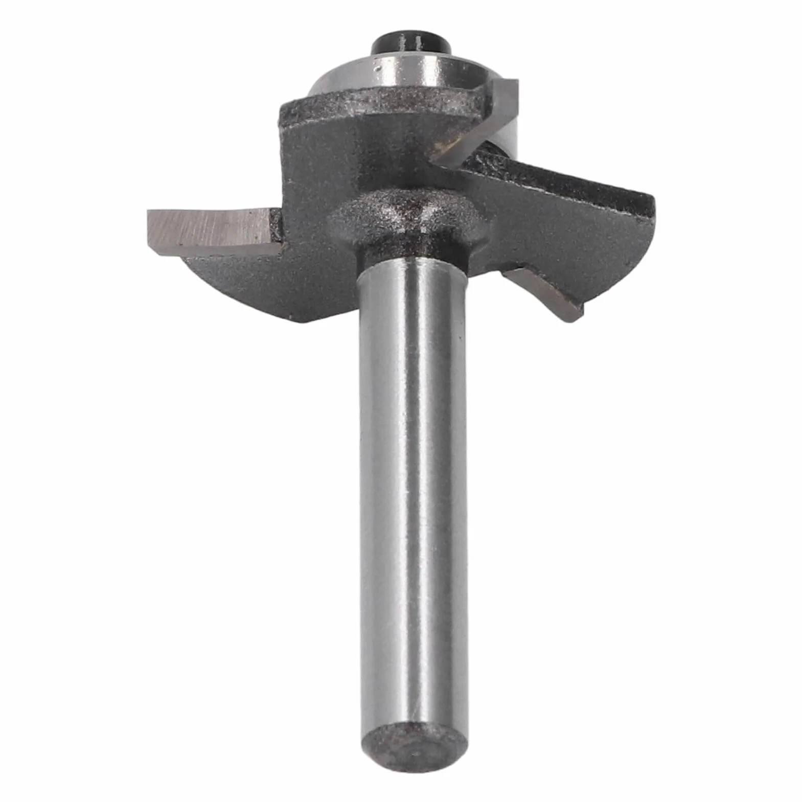 T Slot Router Bit,1/4in Shank 3/32in Cutting Height T Track Router Bit,3 Flute,with Bearing, for Plywood Slotting,Grooving,Rebating
