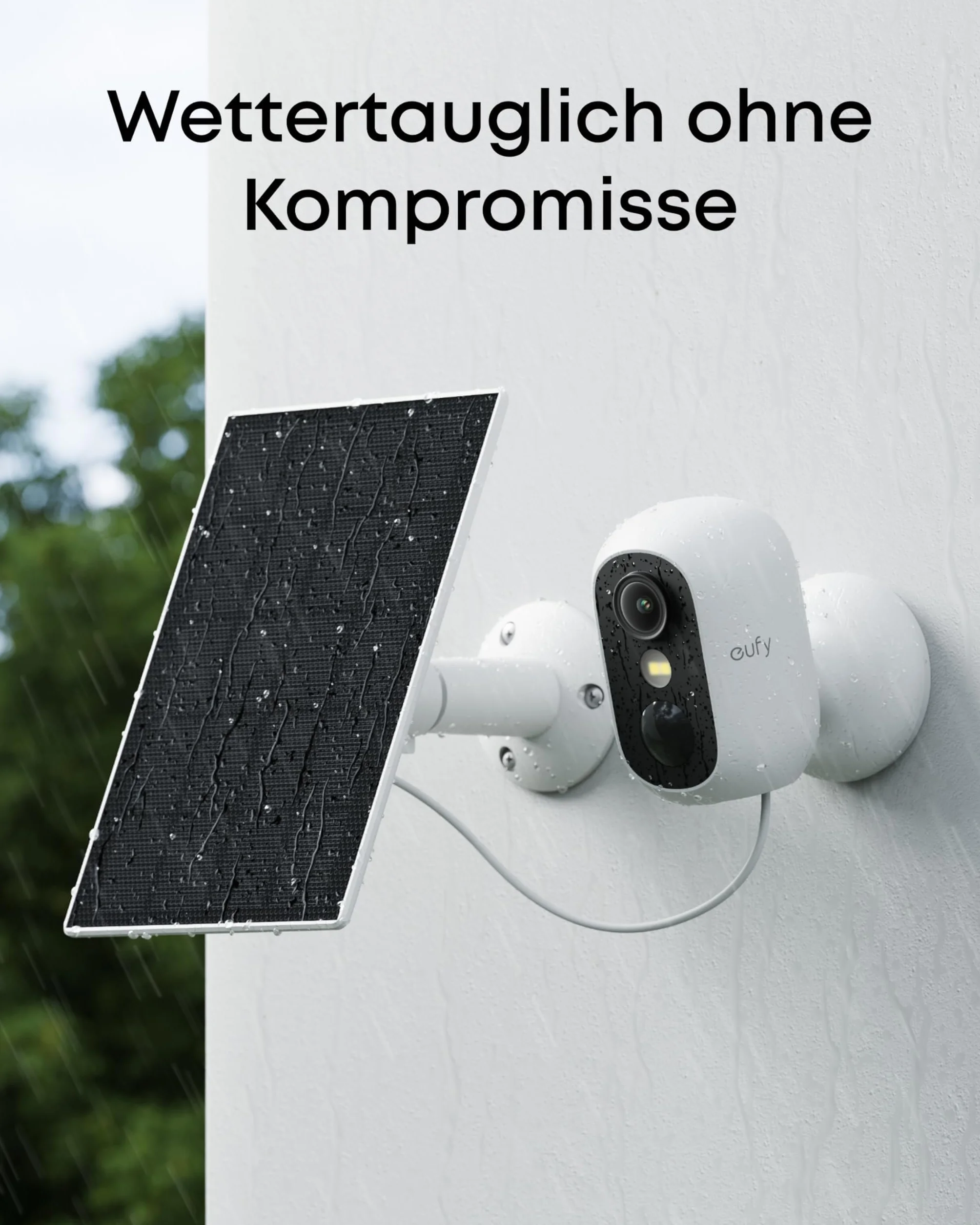 Panel słoneczny eufy C10 (3 W), kompatybilny z dowolną kamerą eufyCam, ciągłe zasilanie, odporny na warunki atmosferyczne IP65 do monitoringu zewnętrznego i ładowania kamer, panel słoneczny 3 W