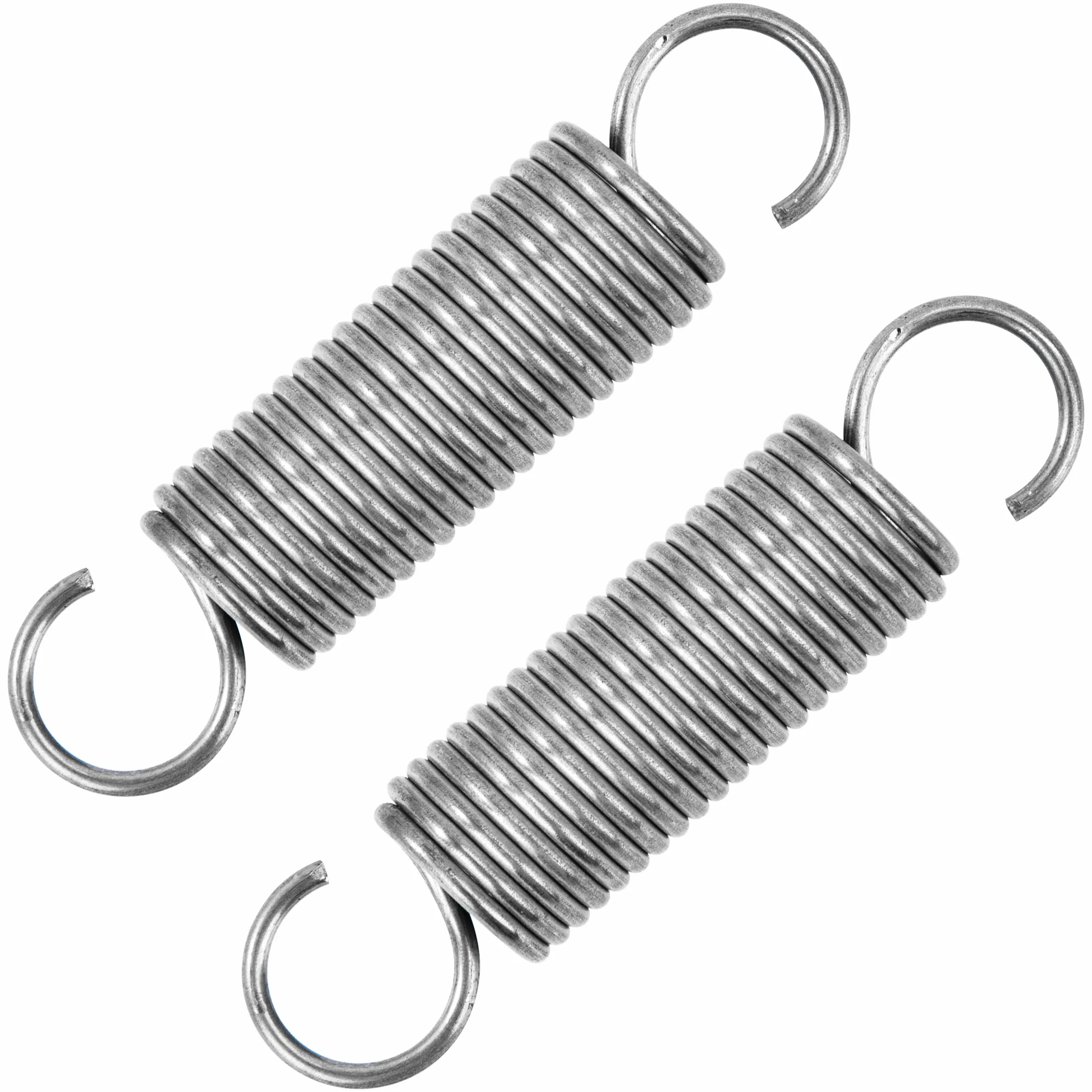 Sprężyna trakcyjna 75 mm Sprężyny napinające z haczykami sprężyny ze stali nierdzewnej średnica drutu 2 mm średnica zewnętrzna 18 mm, siła 8,3 kg, 2 sztuki