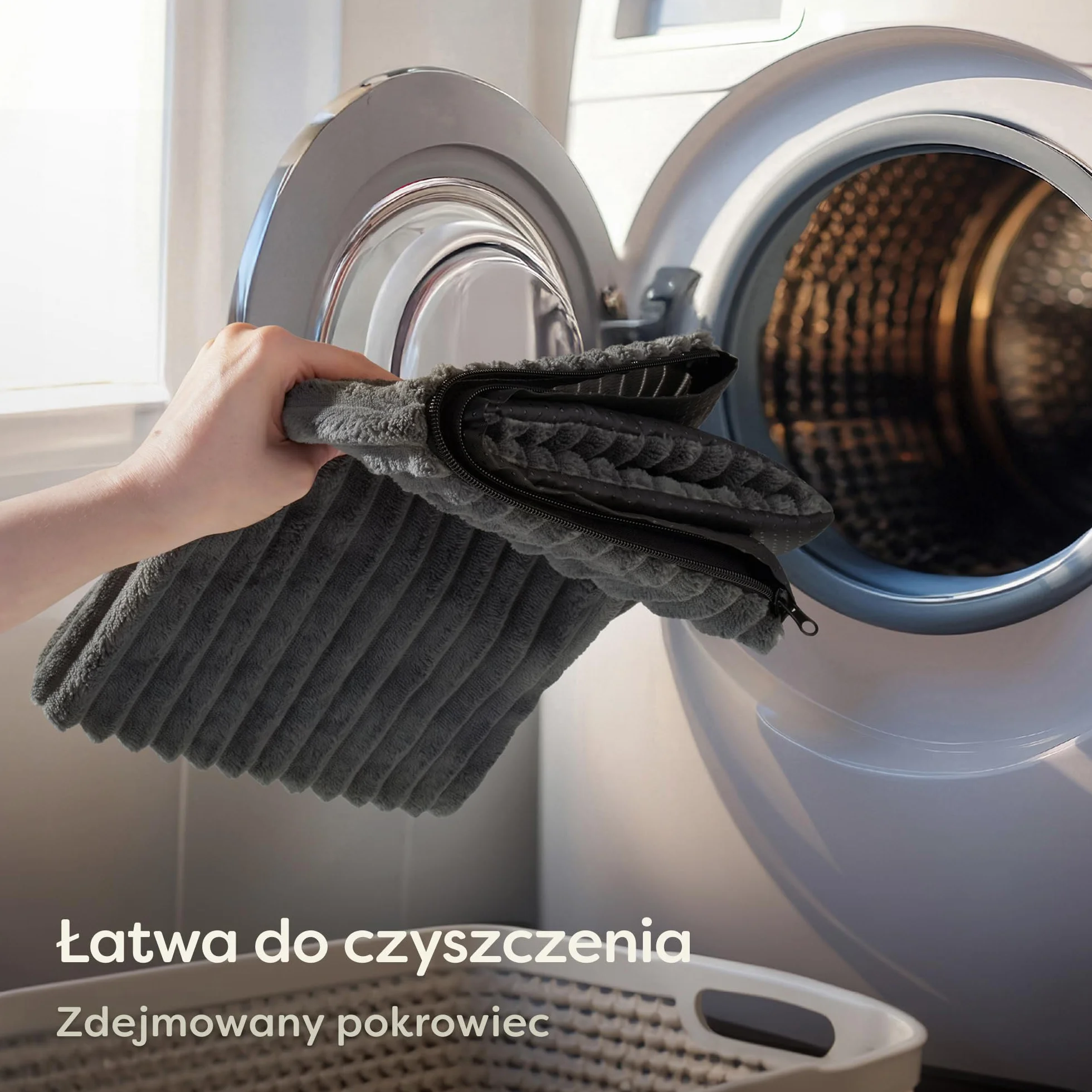 Knupis Legowisko dla Kota na Parapet 90 x 28 cm – Samonagrzewające bez prądu – Miękkie i Dźwiękochłonne – Zdejmowany, prany pokrowiec – Z antypoślizgowym spodem – Szare