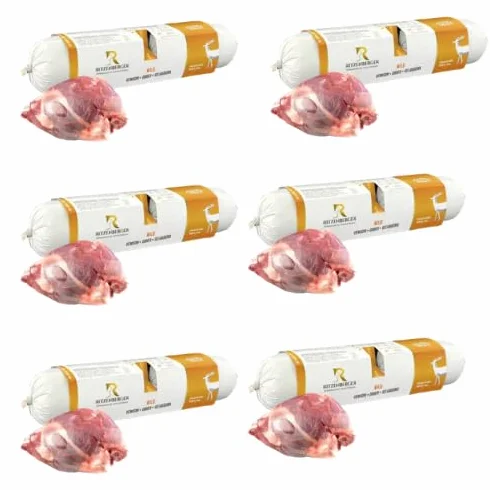 6 x Dziczyzna | Podwójne rolki (2x400g) | Czyste mięso | karma mokra dla psa