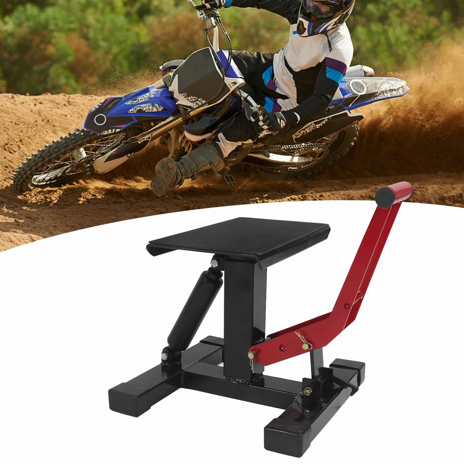 Hydrauliczny podnośnik motocyklowy stalowa platforma z regulacją wysokości