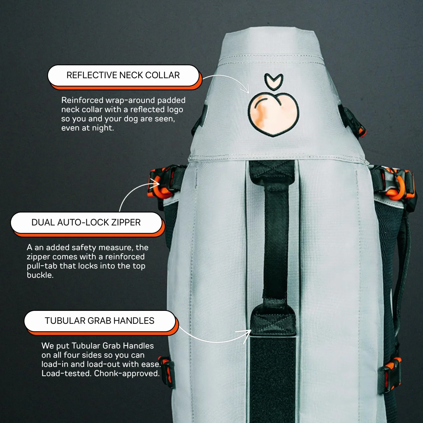Maxine One Dog Backpack Carrier firmy LITTLE CHONK, regulowana torba skierowana z przodu do podróży lub wędrówek, stworzony dla zwierząt domowych o wadze do 22,7 kg, czarny