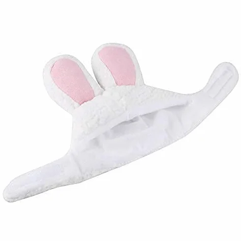 Profesjonalny kapelusz z uszami królika peruka dla kota śliczny kostium dla zwierząt domowych sukienka cosplay Cap kostium króliczek dla kotów i małych psów akcesoria do kostiumów imprezowych