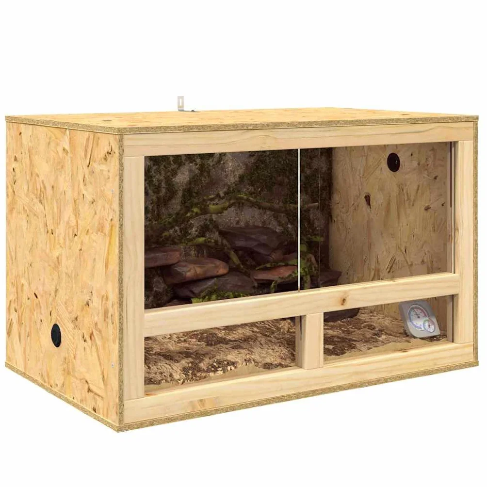vidaXL Terrarium brązowy 80 x 50 x 50 cm OSB