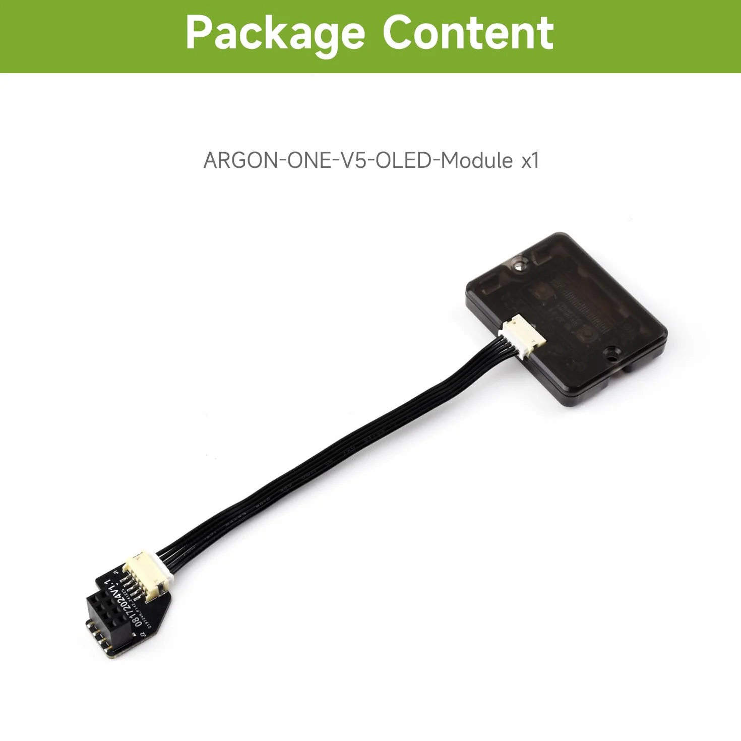 Waveshare 0.96inch Industrial OLED Display Module Designed For Argon ONE V5 Case, 128 × 64 Resolution, Real-Time Display of Raspberry Pi Operating Status