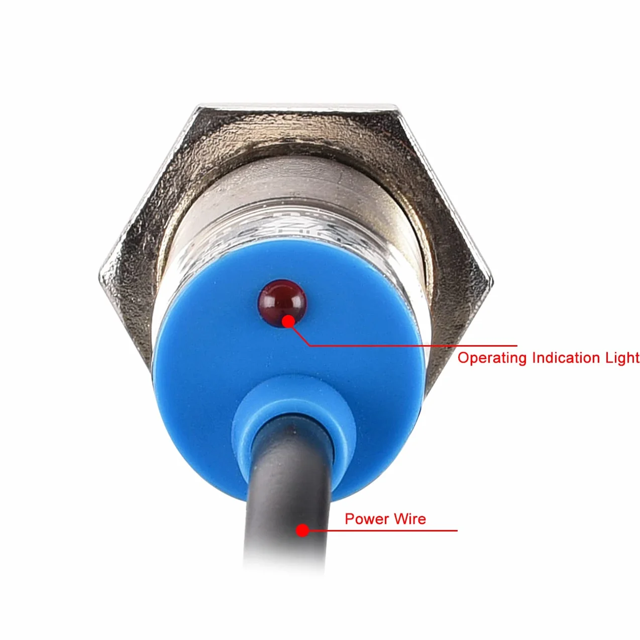 Heschen M12 Indukcyjny czujnik zbliżeniowy przełącznik nieekranowany LJ12A3-4-Z/BX 4 mm 10-30VDC 200mA NPN NO 3-przewodowy