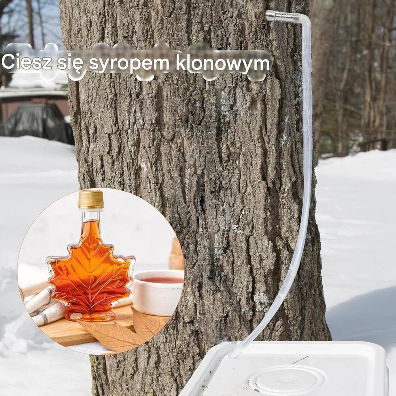 Sap Tapping Kit 4 Set Portable Trunk Faucet 100cm Stainless Steel Tapping Spouts Maple Trees Tap Spiles Tree Sap Collection Drill Bits Cleaning Brushes