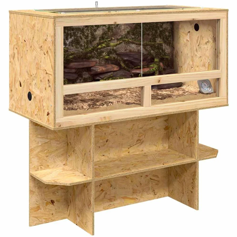 vidaXL Terrarium Brązowy 100 x 50 x 100 cm OSB
