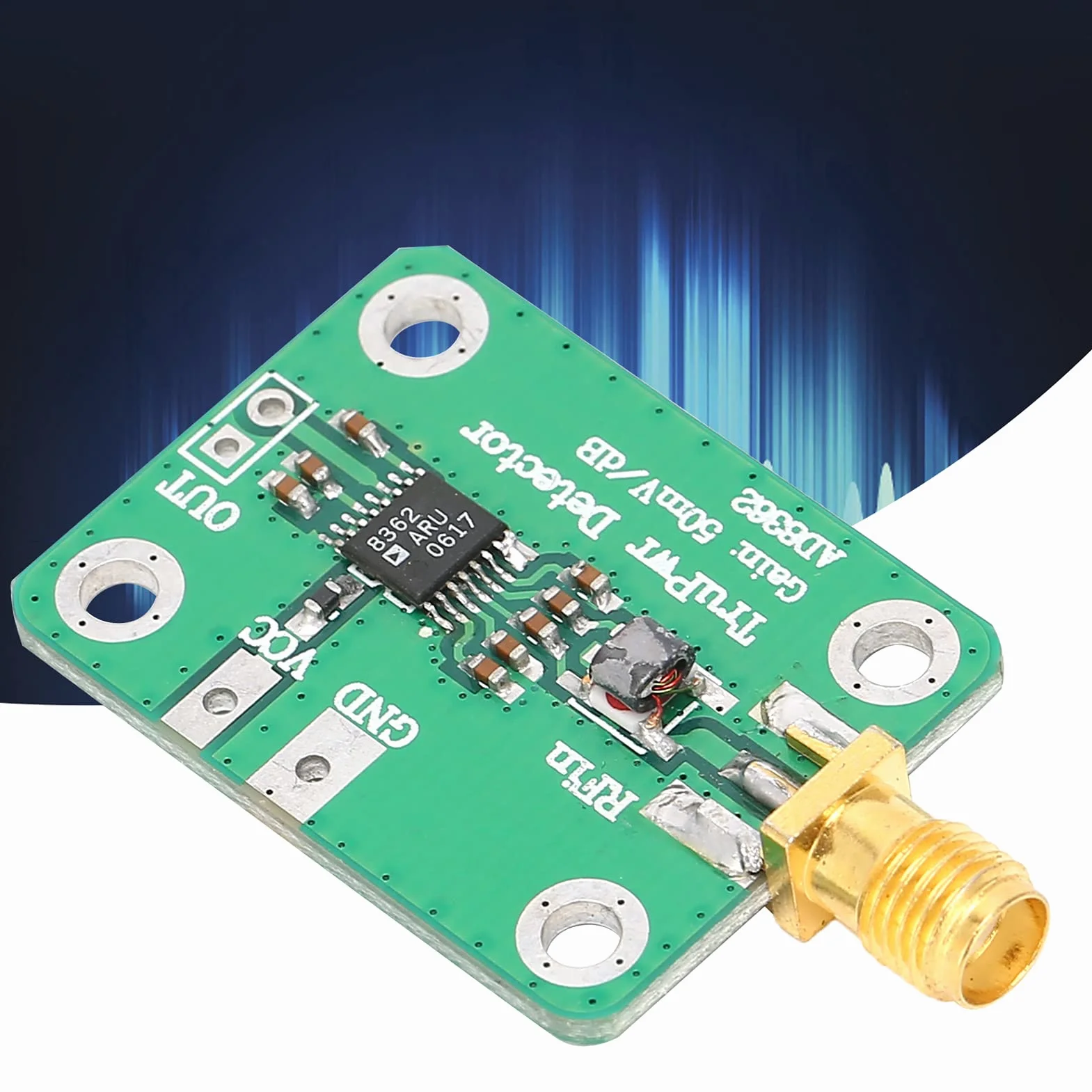 Moduł detektora logarytmicznego RF do mikrofalówki True Power AD8362, moduł wykrywania mocy, moduł miernika siły sygnału 50 Hz-3,8 GHz