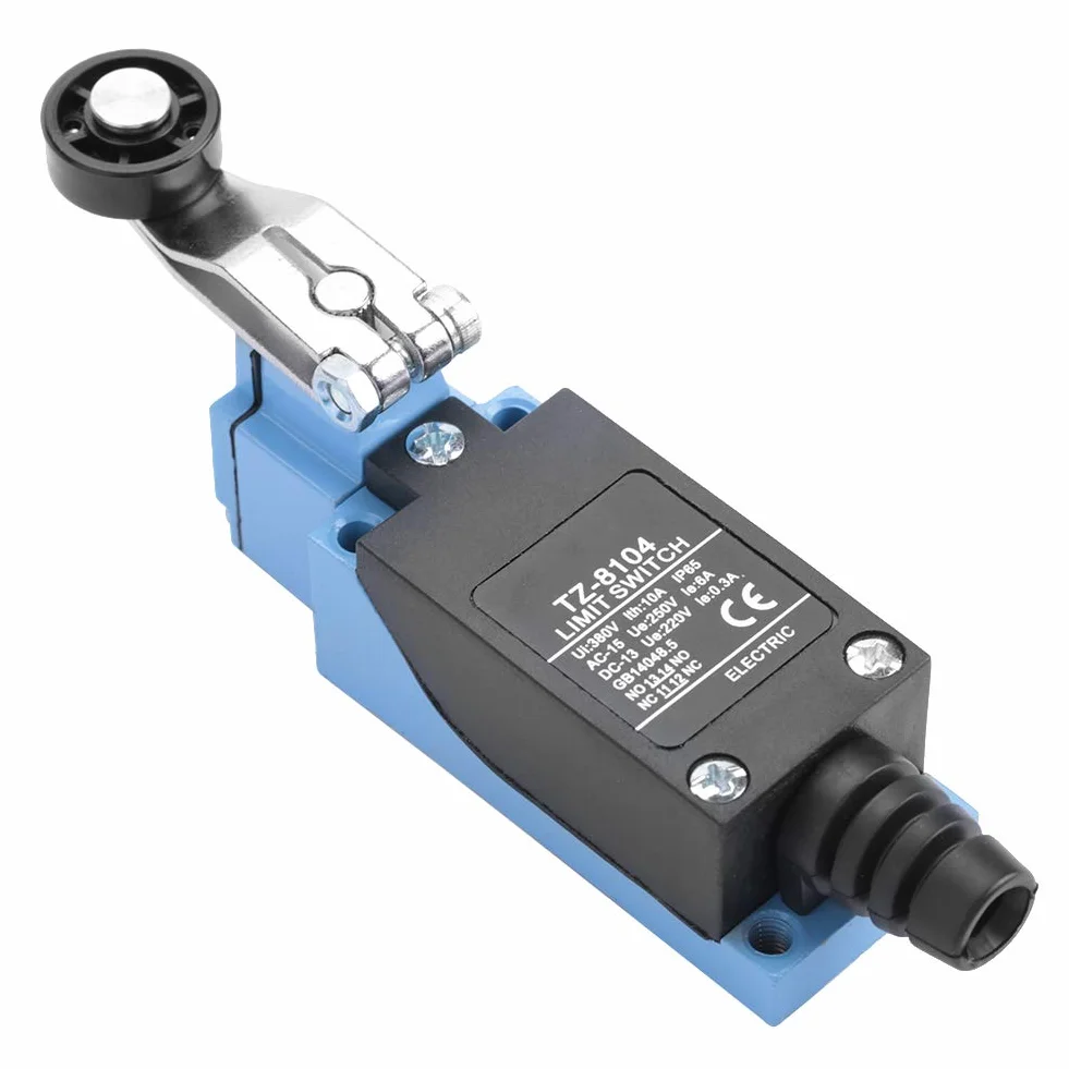 Limit Switch, TZ-8104 SPDT Momentary Limit Switch Rotary Roller Lever 6A 250V