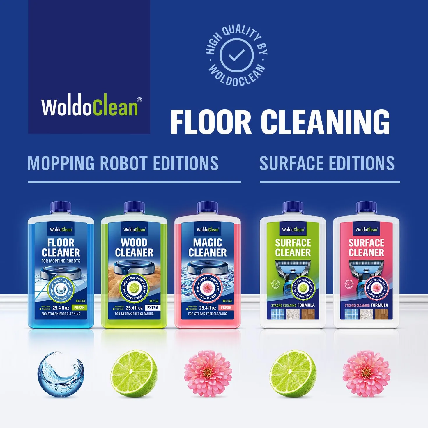 WoldoClean Środek czyszczący do robotów mopujących 750 ml do podłóg drewnianych