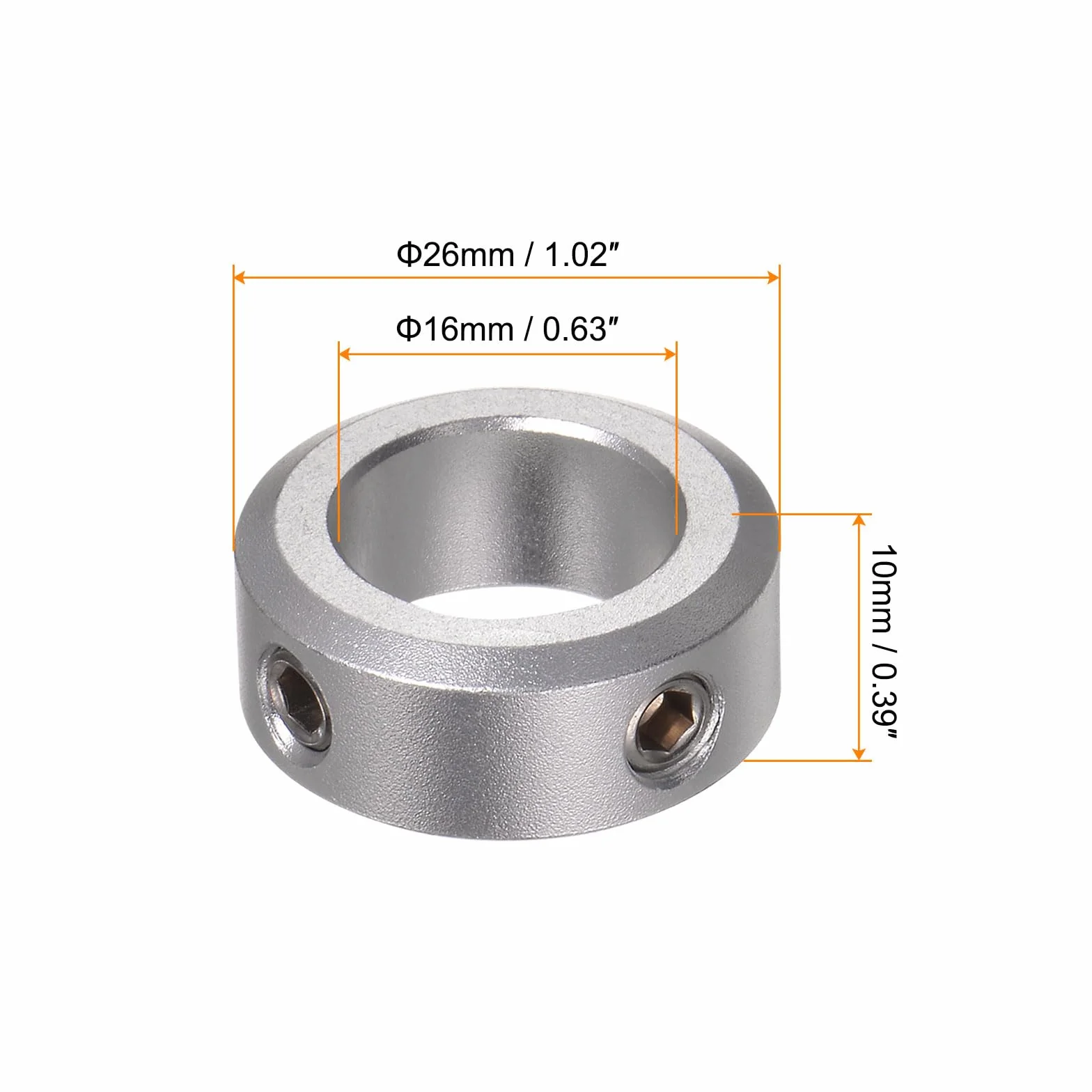 QUARKZMAN kołnierz wału 16 mm otwór stop aluminium zestaw śrub 26 mm