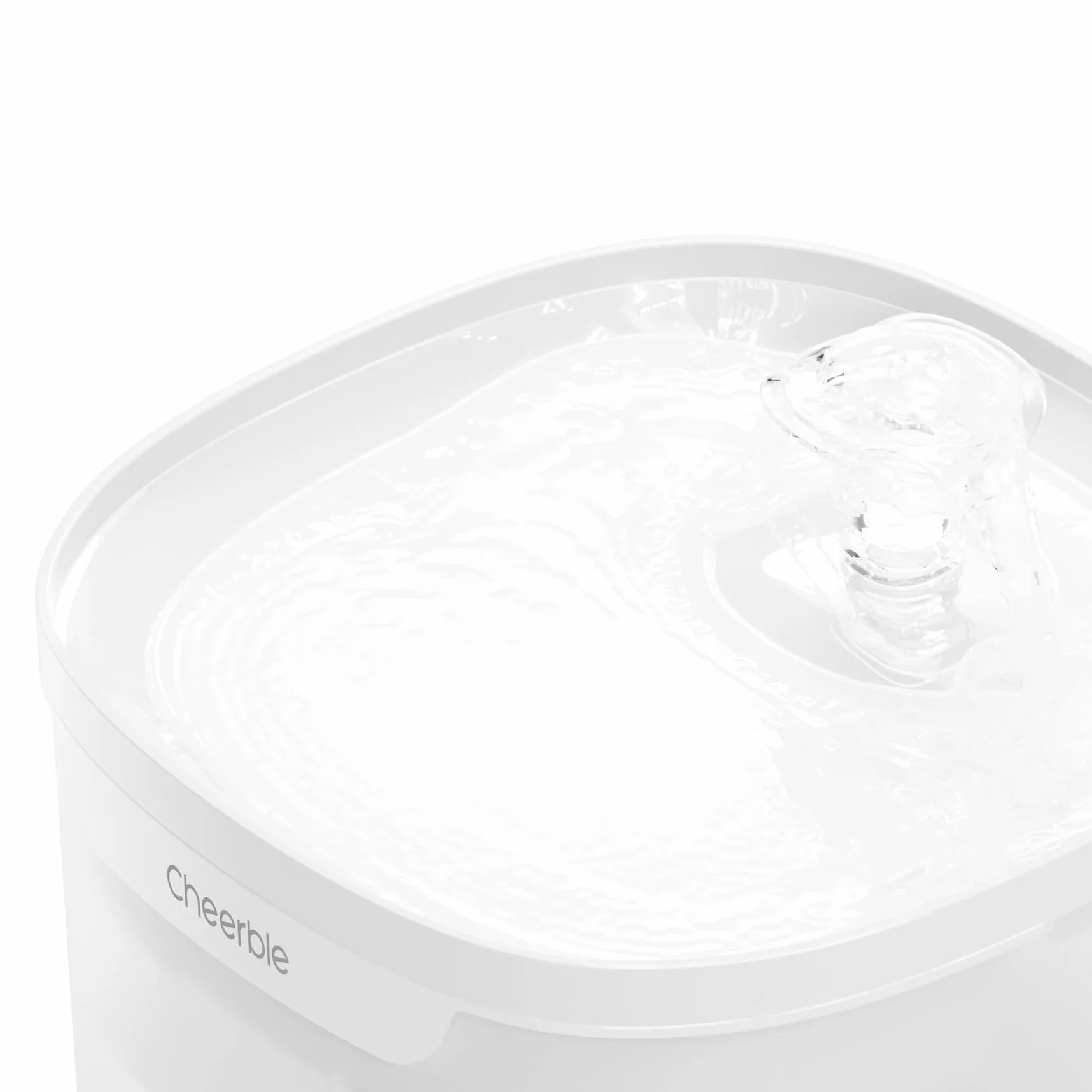 Cheerble E1 Lite fontanna dla kotów, bez pompy, 23 dB, bardzo cicha, 2 l, z technologią MagDrive™, łatwe czyszczenie, fontanna dla kotów, idealna dla wielu zwierząt domowych (biała)