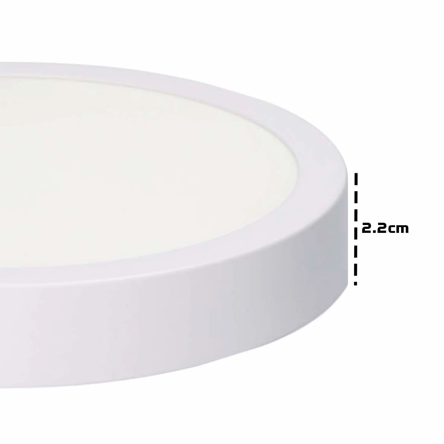 LumenTEC Panel LED do zabudowy, lampa sufitowa LED, 12 W, okrągła panel, LED, 960 lm + transformator, 3000 K, 230 V (12 W, ciepła biel)