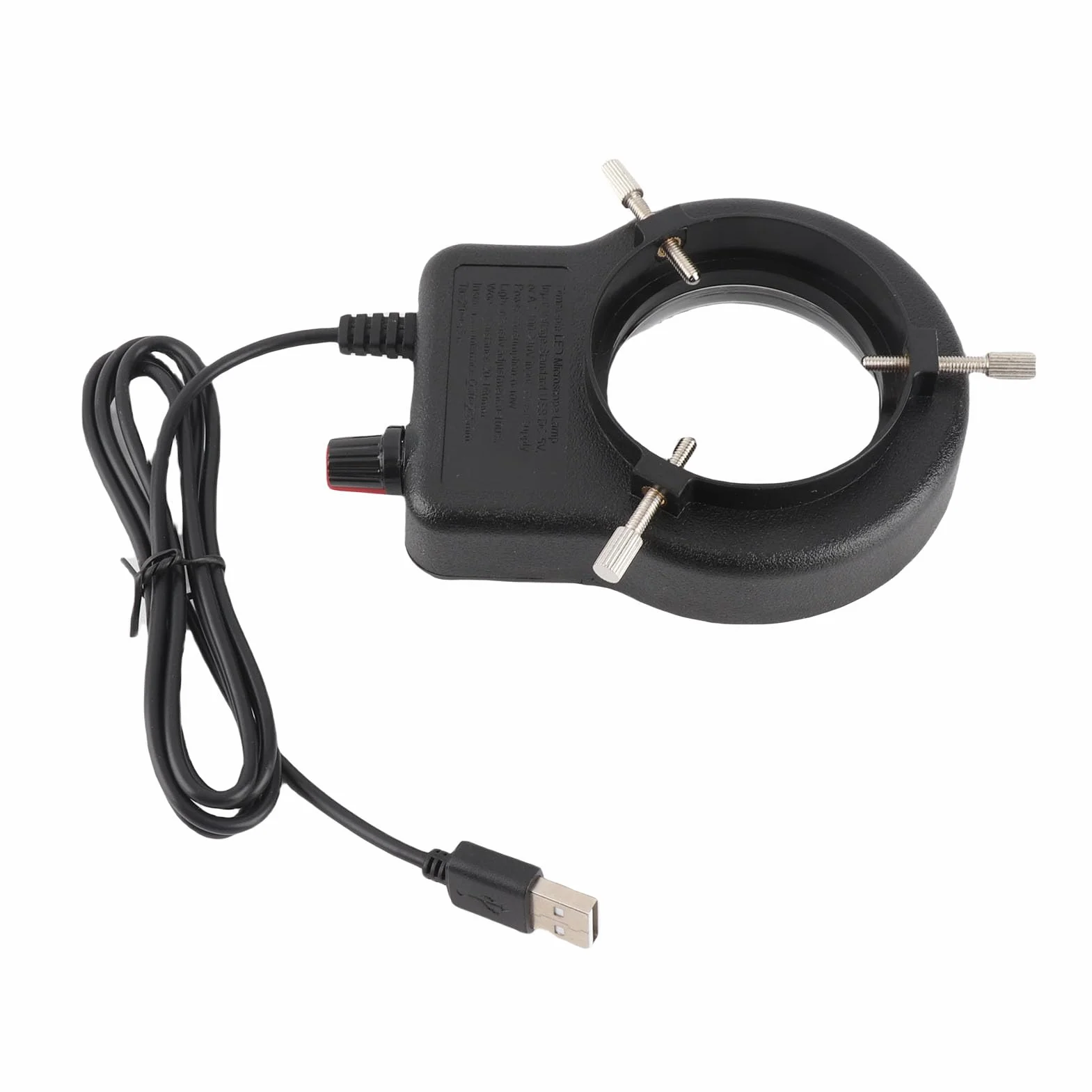 144 LED Mikroskop Pierścieniowy Oświetlacz z regulacją światła, Zasilana Przez USB Lampa Mikroskopowa o Wysokiej Jasności Źródło światła Pierścieniowego LED do Tokarek Aparaty