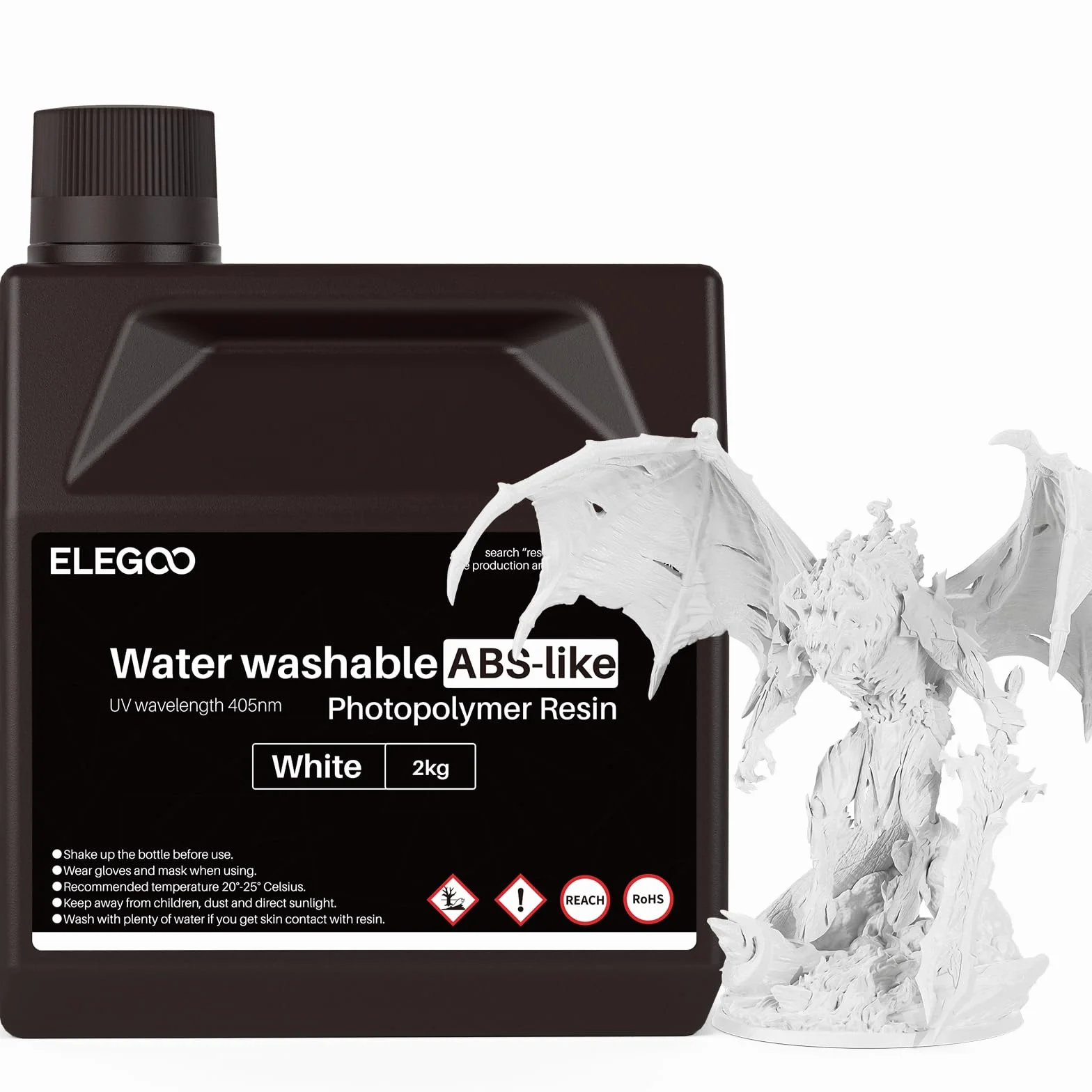 ELEGOO Żywica ABS-Like 405 nm UV 3D drukarka biała 2000G