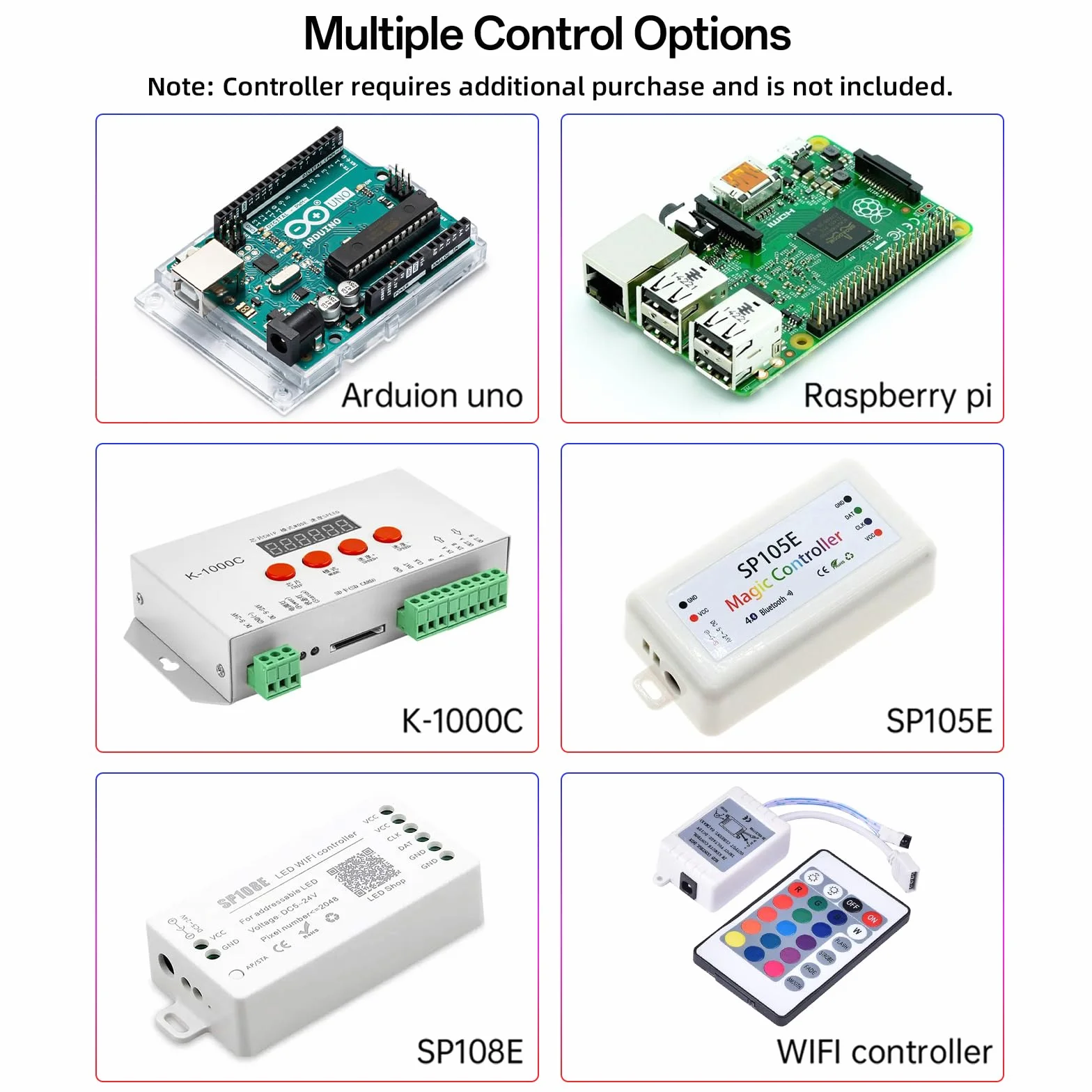 CUQI WS2812 RGB LED pierścień 8-bitowy 50 mm do Arduino Raspberry Pi czarny 3 szt.