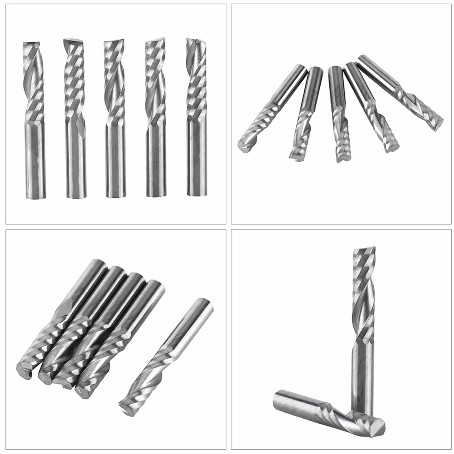 5 sztuk 6 mm trzpień frez wolframowy Frese, Frez do frezowania Alluminio 6 mm Frez z węglików spiekanych Frez spiralny do cięcia miękkich materiałów