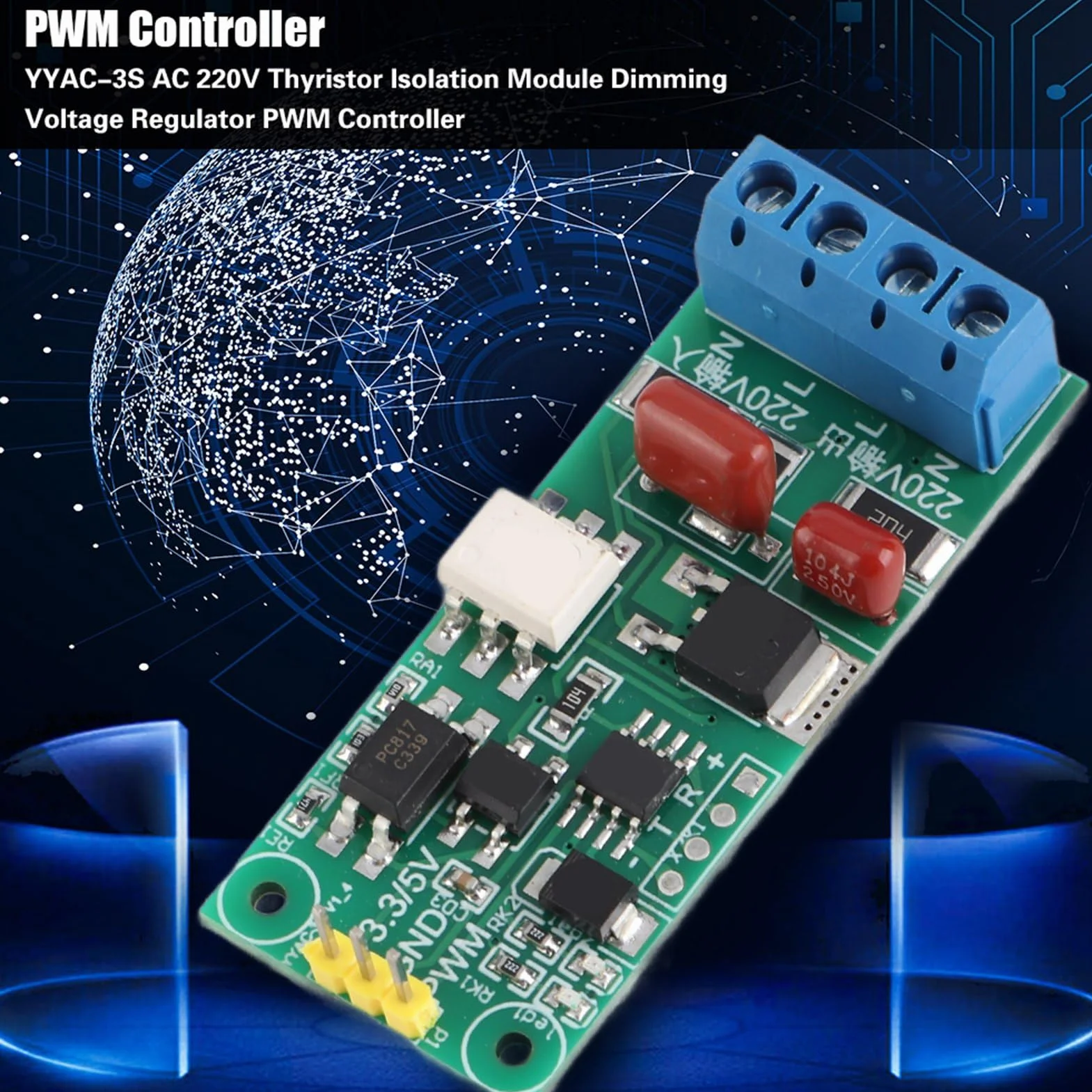 DEWIN PWM Controller, moduł izolacji tyrystorowej, regulator napięcia ściemniania, kontroler PWM AC 220 V