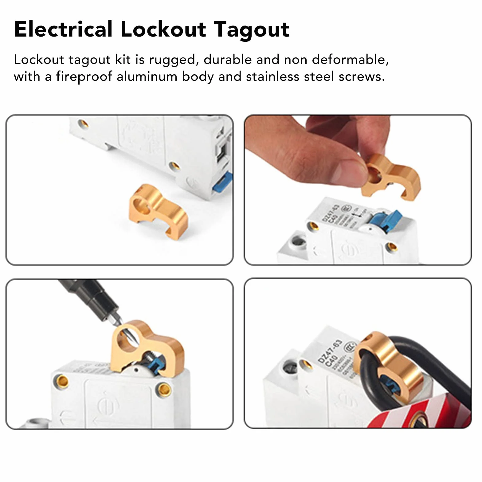 Zestaw Blokujący Tagout, Blokada Tagout Lock Mikroelektryczna Kłódka Blokująca ze Stopu Aluminium do Przemysłowych Rozdzielnic Elektrycznych