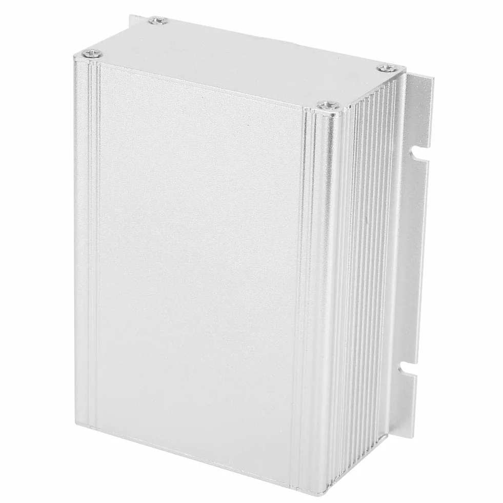 Obudowa aluminiowa Aluminiowe pudełko projektowe na płytkę PCB Elektroniczna obudowa projektowa 39 x 88 x 100 mm srebrno-biały
