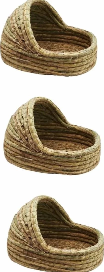 Gniazdo królika Kryjówka dla królików Chatka chomika Legowiska Królik Trawa Łóżko Pościel Zabawka do żucia Zwierzęta C(Ax3pcs,20X15CM)