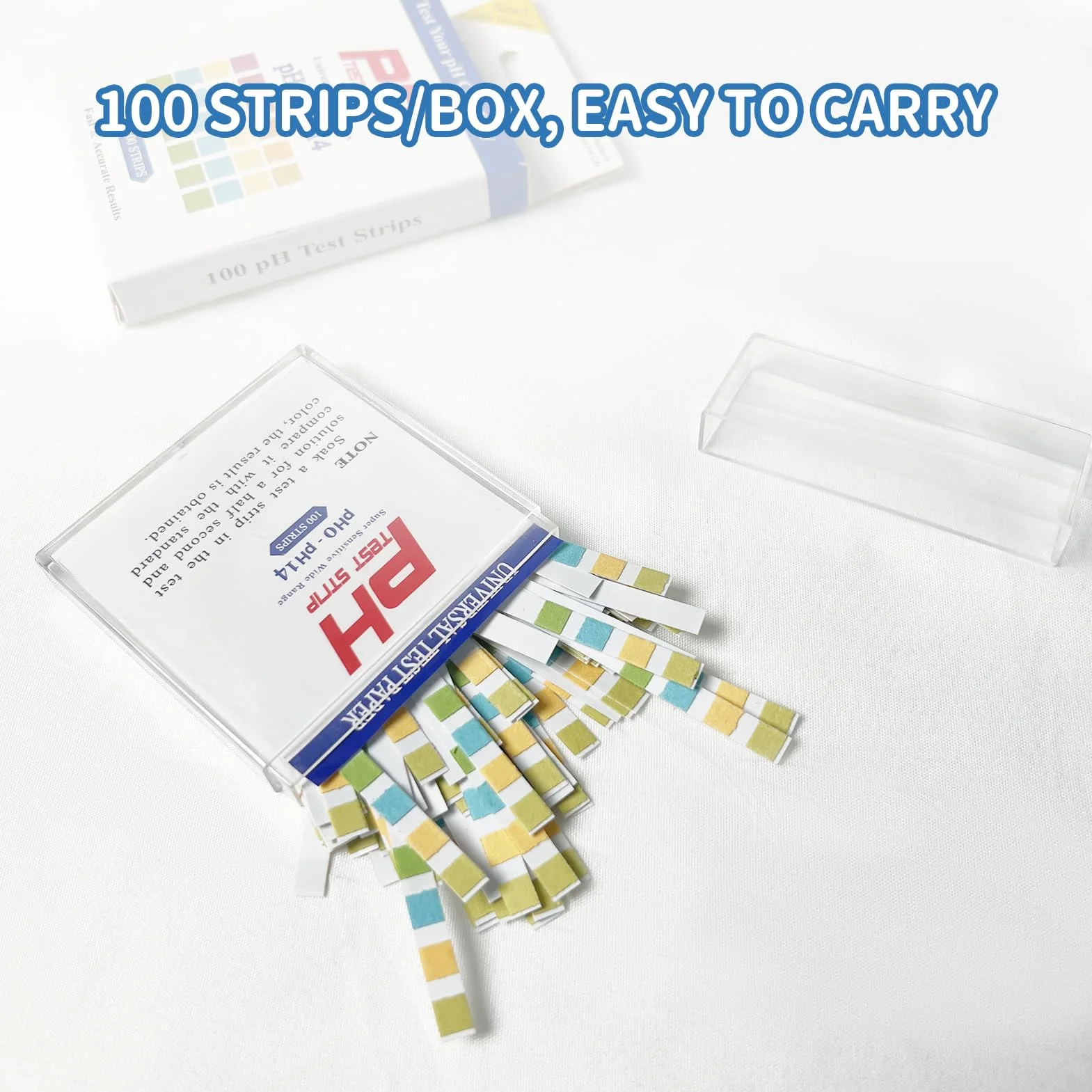 Uniwersalne paski pH 100 sztuk testów wody w pełnym zakresie od 0 do 14, szybki test pH do basenów wody pitnej, laboratoriów, akwariów, siłowni