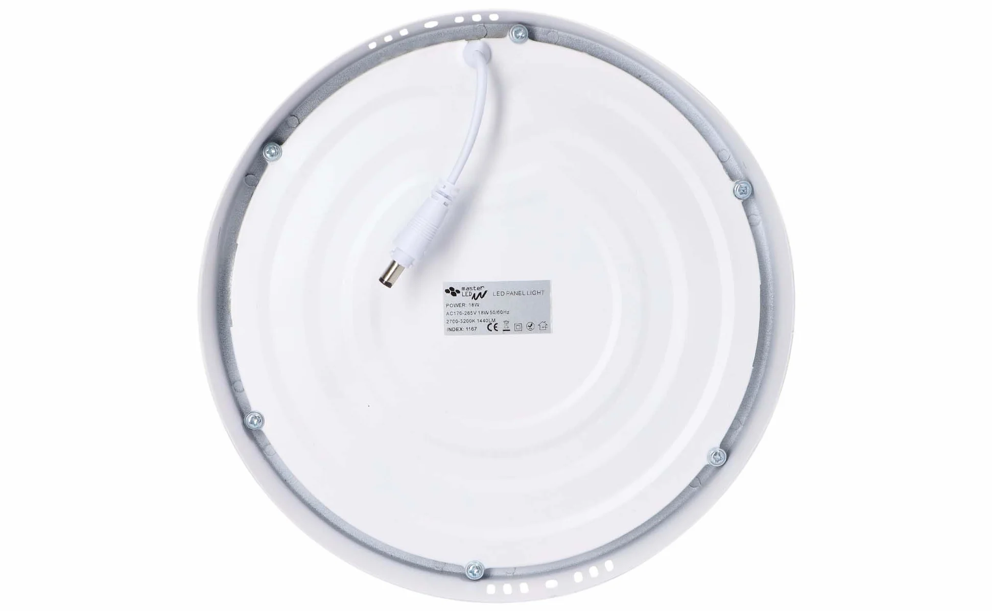LumenTEC Panel LED do zabudowy, lampa sufitowa LED, 12 W, okrągła panel, LED, 960 lm + transformator, 3000 K, 230 V (12 W, ciepła biel)