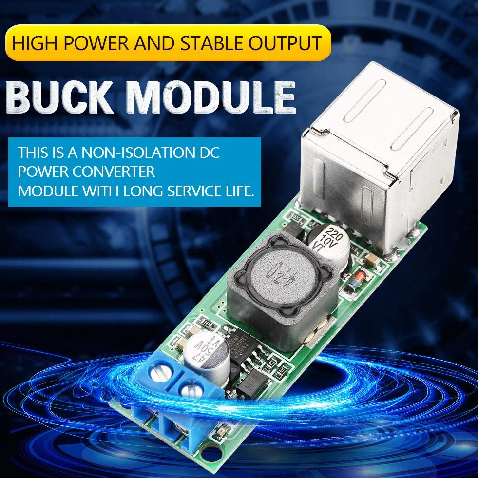 6-35V bis 5V 3A Dual-USB-Konverter-Modul, DC-DC-Spannungsabsenkung-Netzteil Modul