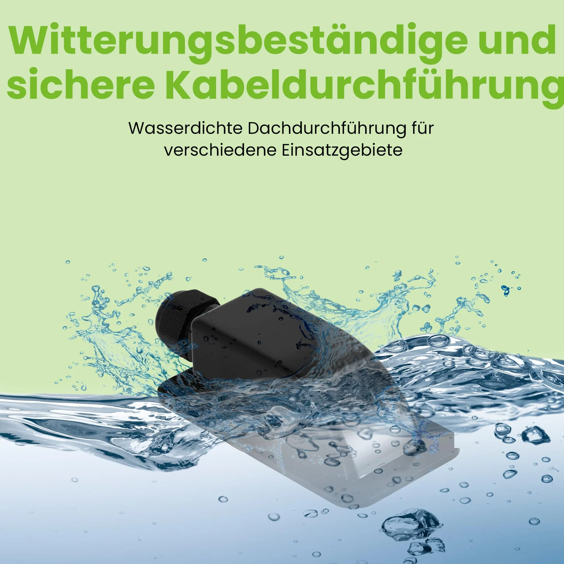 Offgridtec Kanał dachowy 1-kanałowy czarny do kampera przyczepy kempingowej łodzi kabel solarny kanał ABS, 1 sztuka, 006425