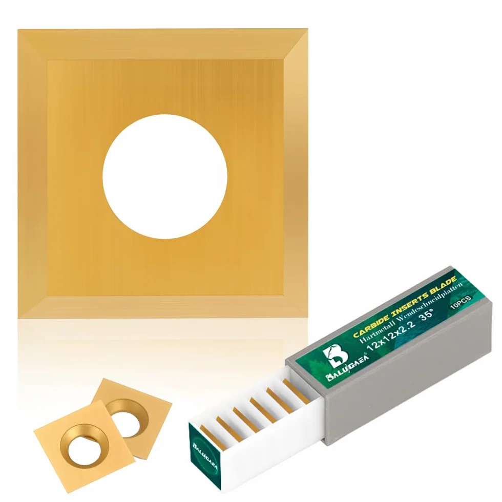10 sztuk HM wymienne ostrza 12 x 12 x 2,2 mm - 35°, płytki z twardego metalu, czworokątne do frezów płaskich do drewna, narzędzia tokarskiego
