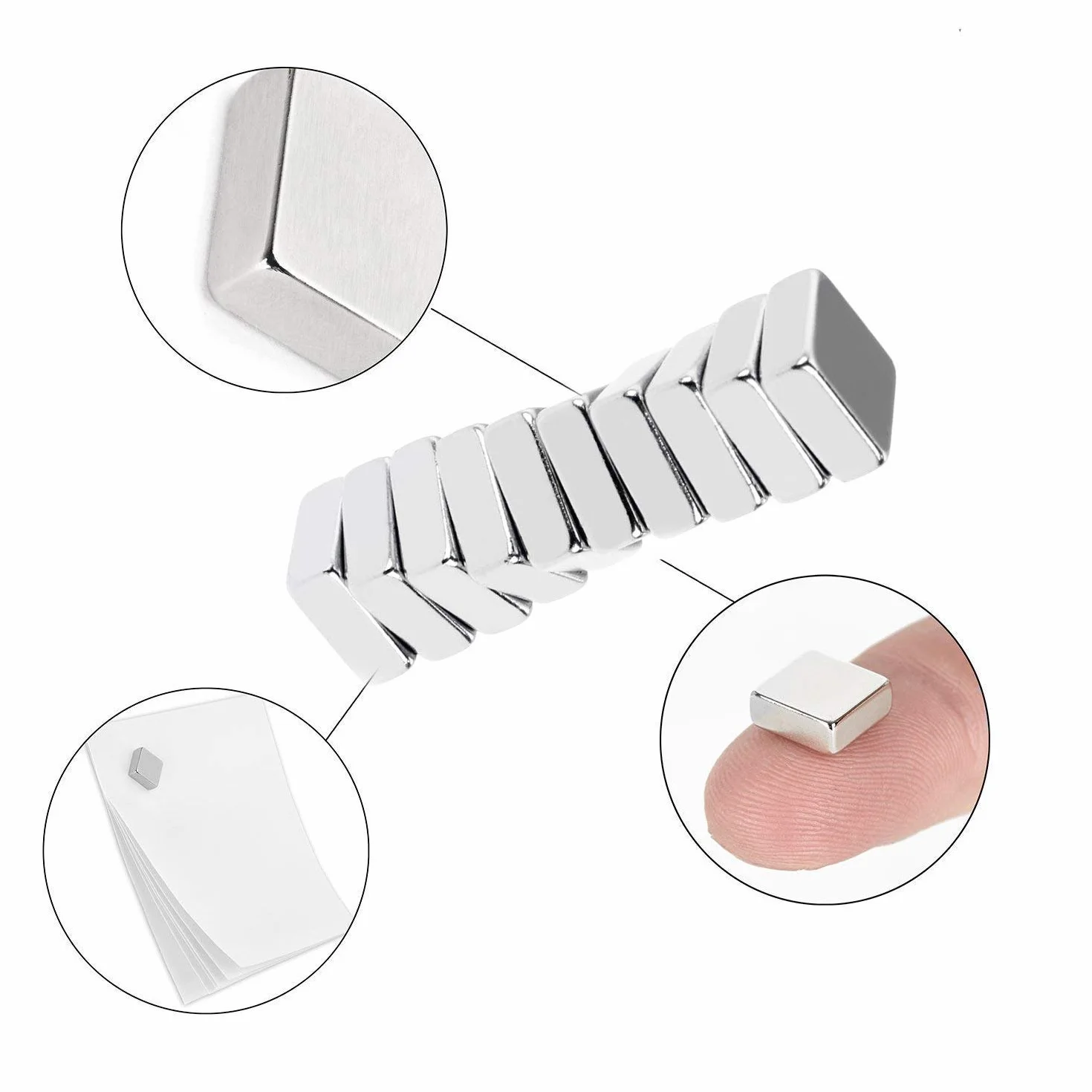 Yizhet Magnesy, 20 sztuk, bardzo mocne magnesy do użytku domowego, 10x4mm, do tablicy magnetycznej, suchościeralnej, korkowej, na lodówkę itd. (10 x 4 mm)