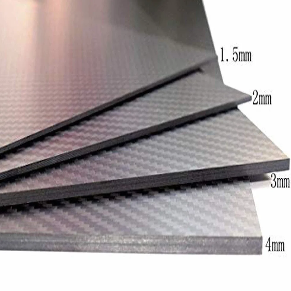 Płyta z włókna węglowego 0,8 mm x 300 mm x 500 mm, splot diagonalny matowe wykończenie