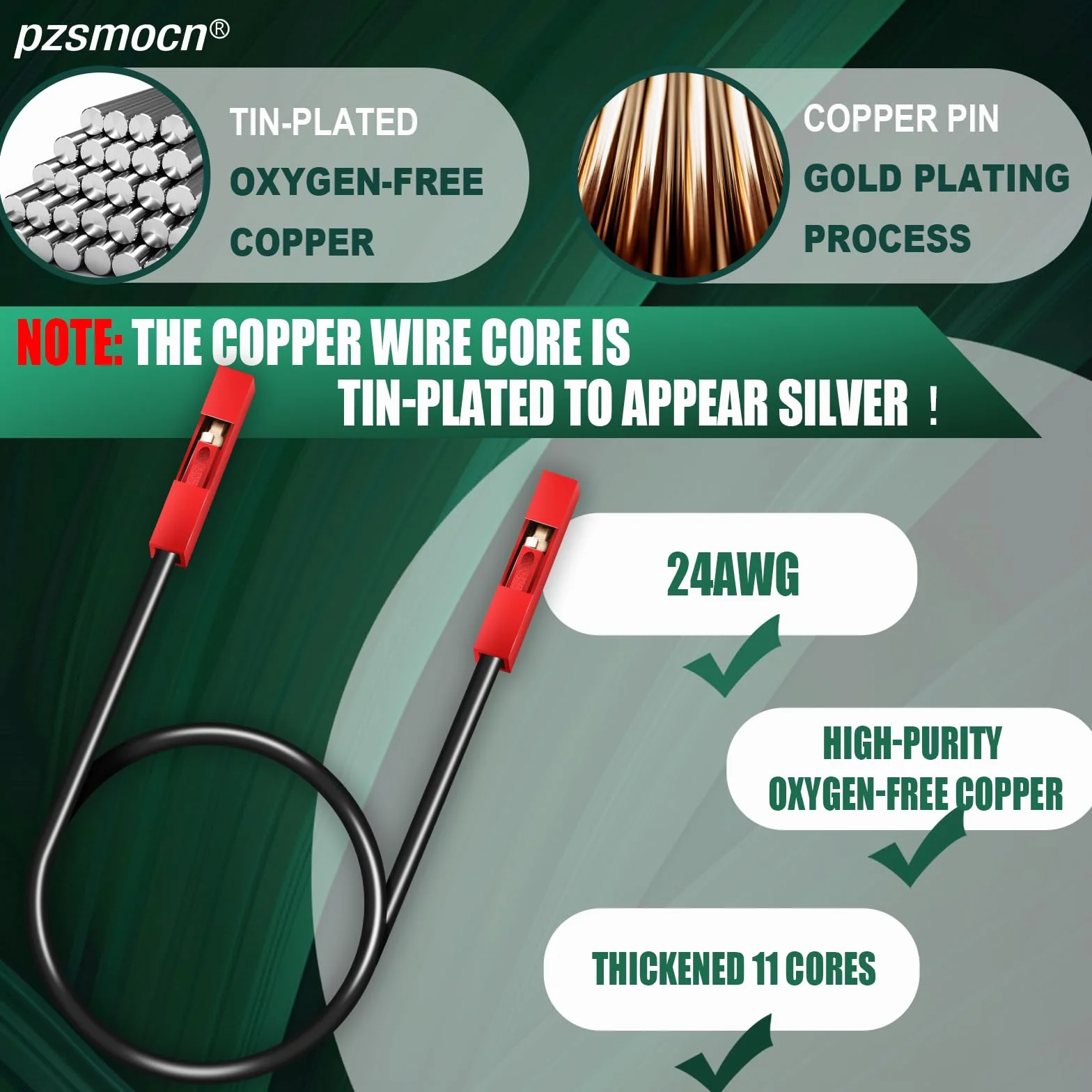 Elastyczny silikonowy kabel Jumper Wire 24AWG 20 cm 40 sztuk do złączy Dupont 2,54 mm