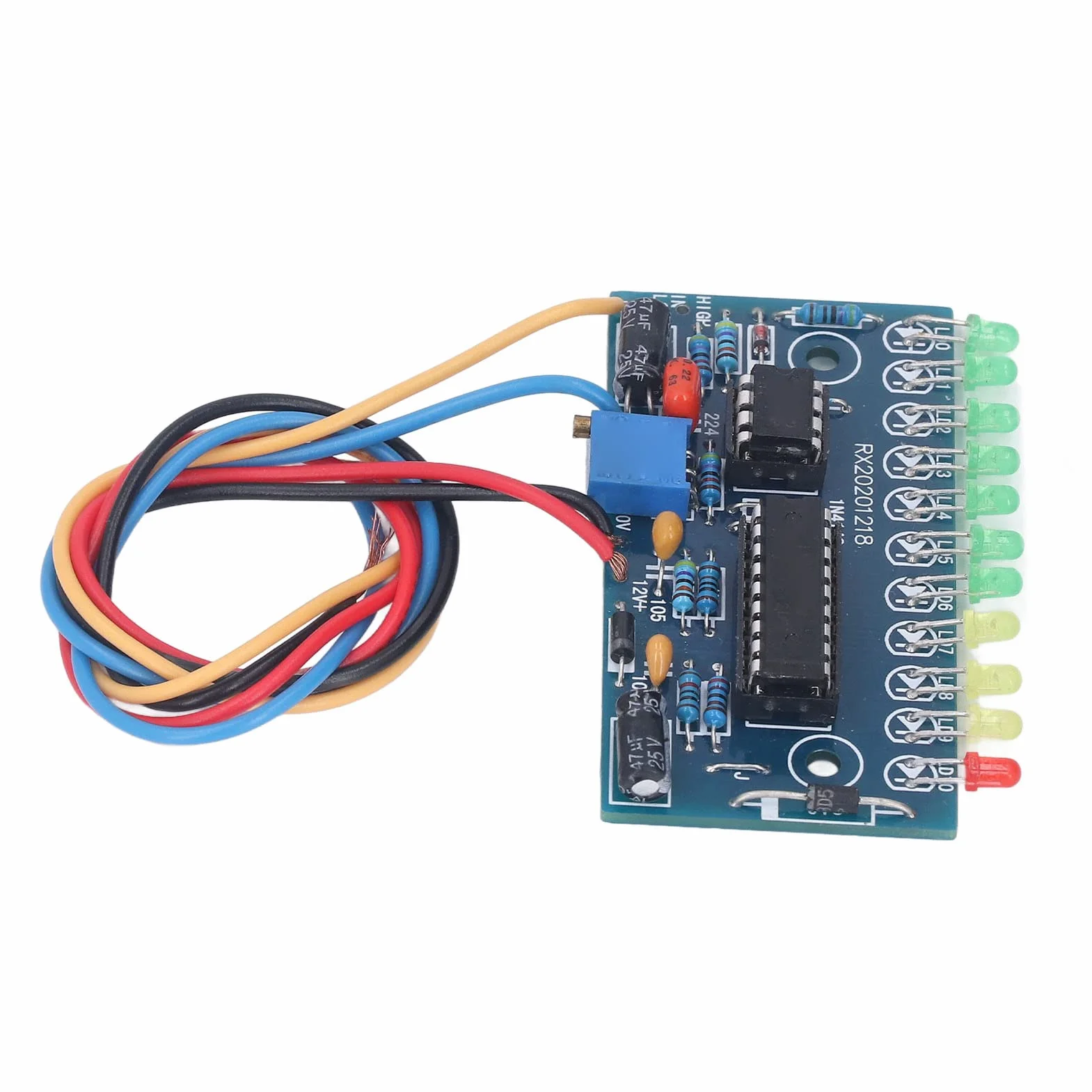 Funny 10 LED Wskaźnik Poziomu Dźwięku LM3915 Zestaw do Samodzielnego Montażu Elektroniczny Dźwięk Analizator Widma Wskaźnik Poziomu Suite moduł do Nauki Elektroniki
