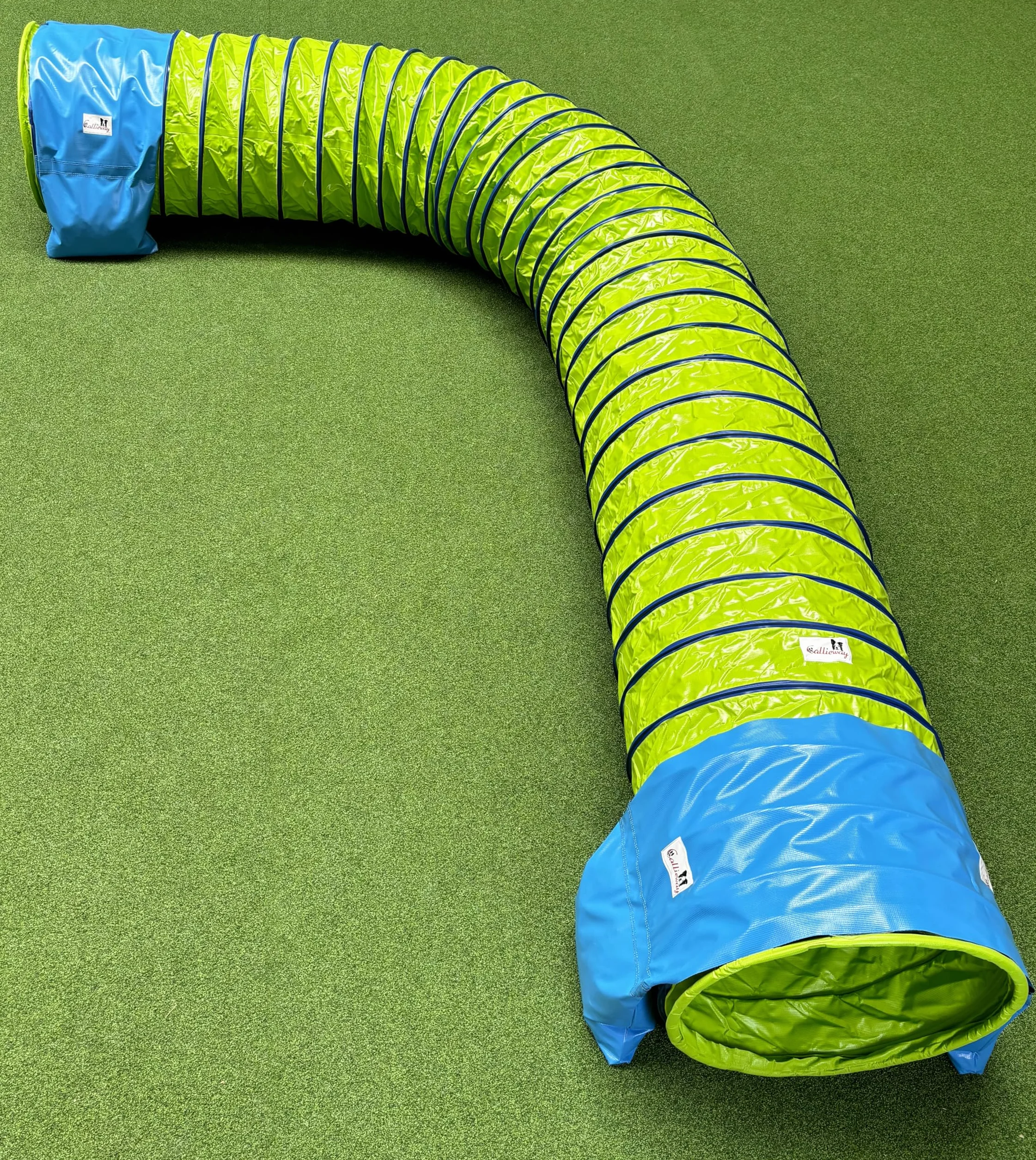 Callieway® Dog Agility tunel profesjonalny / psy tunel 5 m długości / 60 cm Ø Agility urządzenie (5 m, limonkowa zieleń)