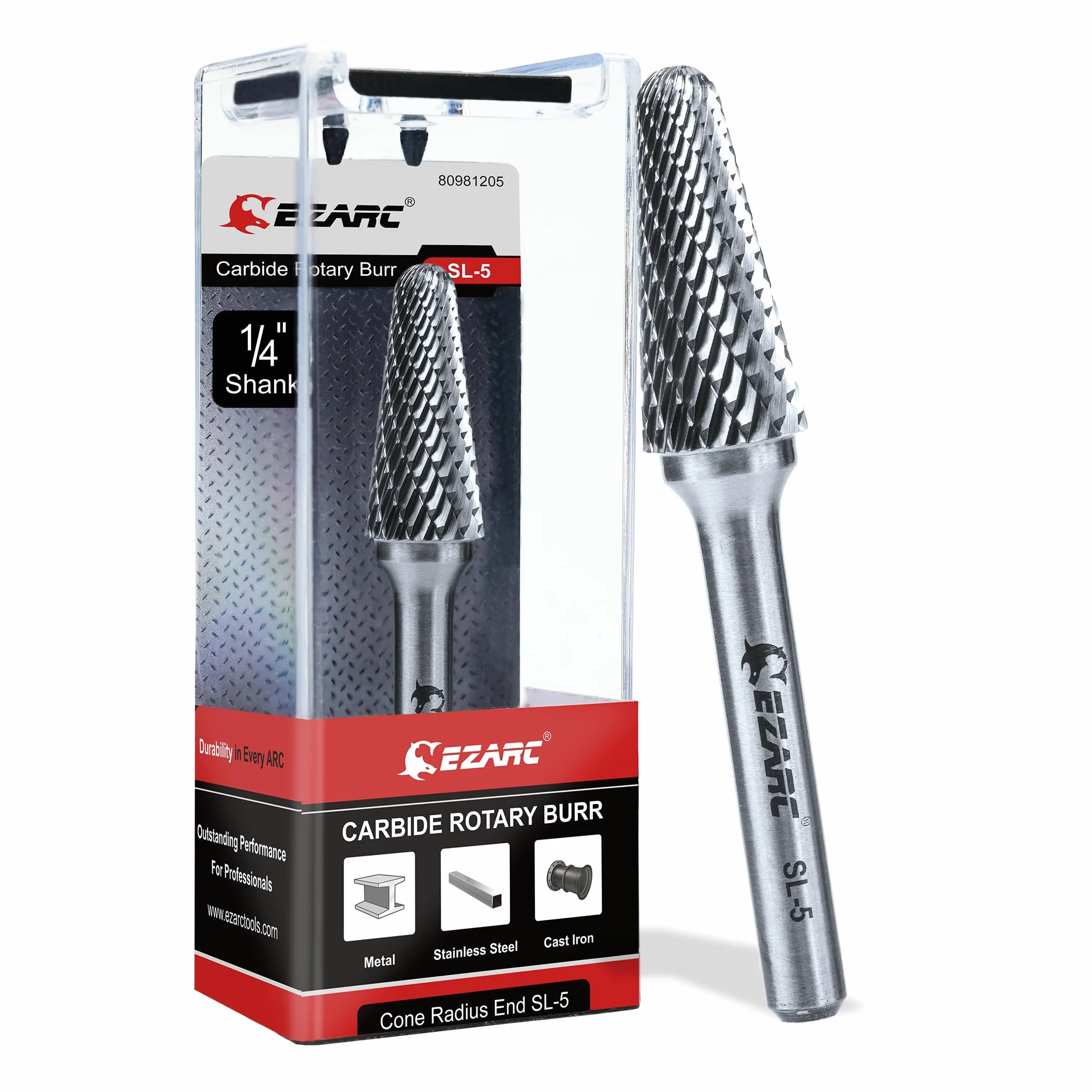 EZARC SL-5 frez tnący z twardego metalu 1/4 cala podwójne cięcie pilnik obrotowy