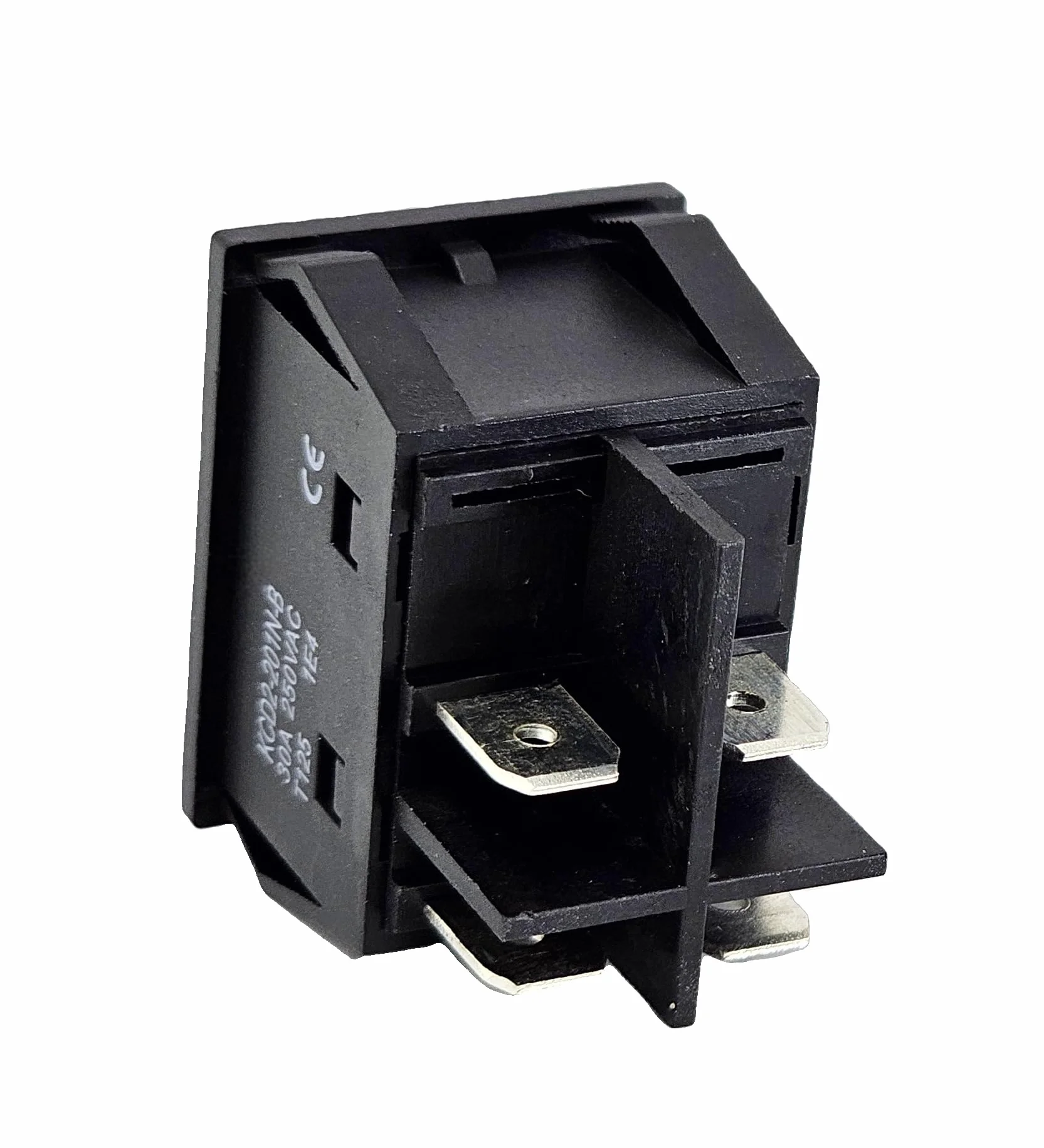 Przełącznik kołyskowy czerwony wodoszczelny 30 A 250V 4 piny 30x22 mm podświetlany
