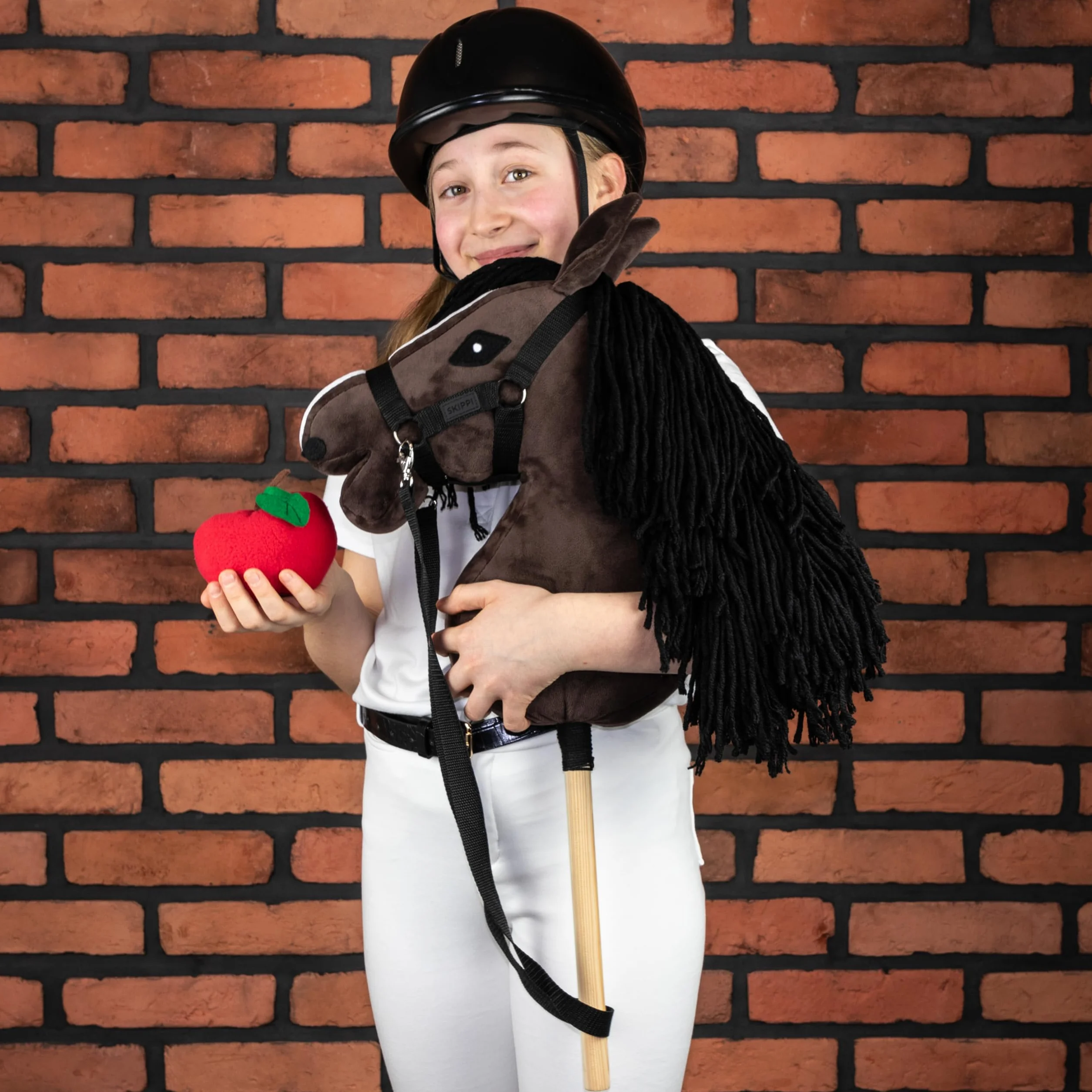 SKIPPI Hobby Horse zestaw smakołyków, warzyw i owoców, dla konia kijowego, akcesoria hobbystyczne, marchewka, kapusta, jabłka, rzodkiewka i cukier w kostkę