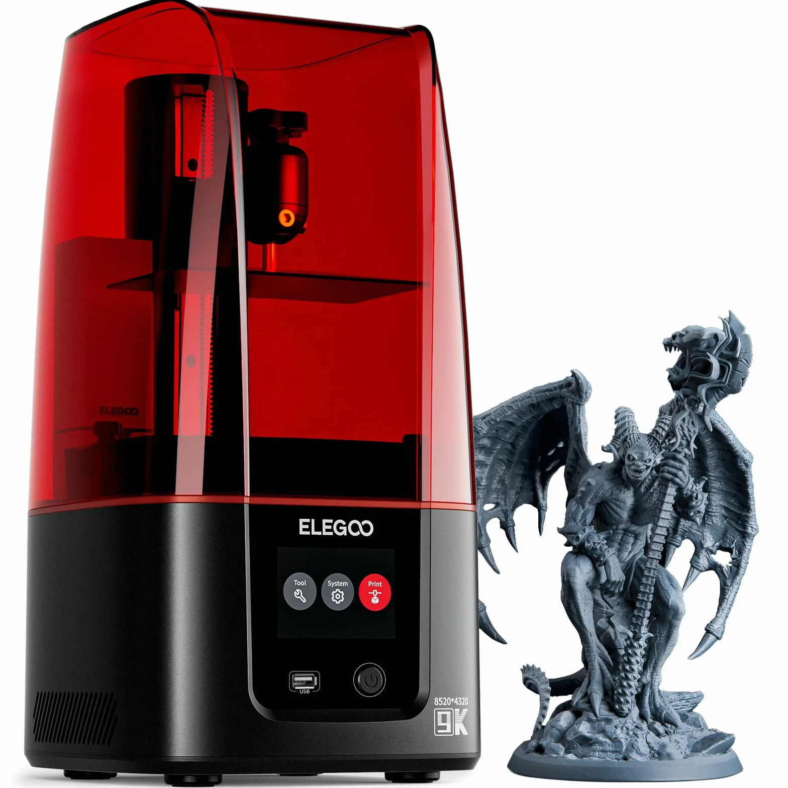 ELEGOO Drukarka 3D Mars 4 MSLA 9K LCD Żywica UV 153.36x77.76x175 mm