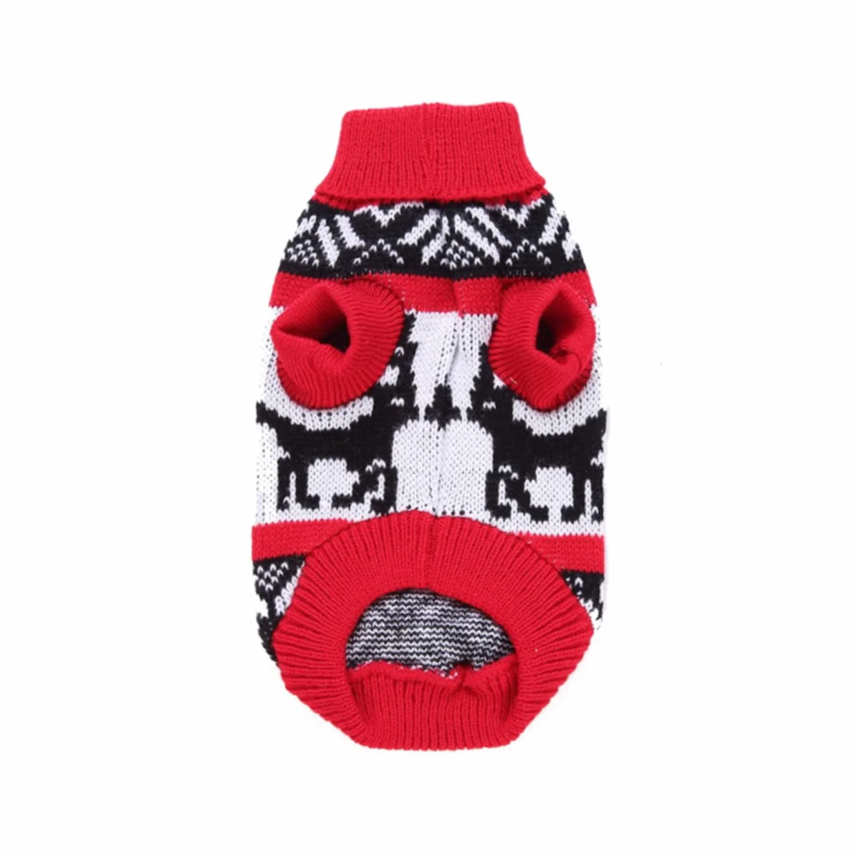 ORFOFE Sweter Dla Psa z Turtleneckiem Motyw Świąteczny Czerwony Sweter Zimę Xl Idealny Festiwale i Imprezy z Pupilem Wygodny i Łatwy Praniu Doskonały Świąteczne Zdjęcia